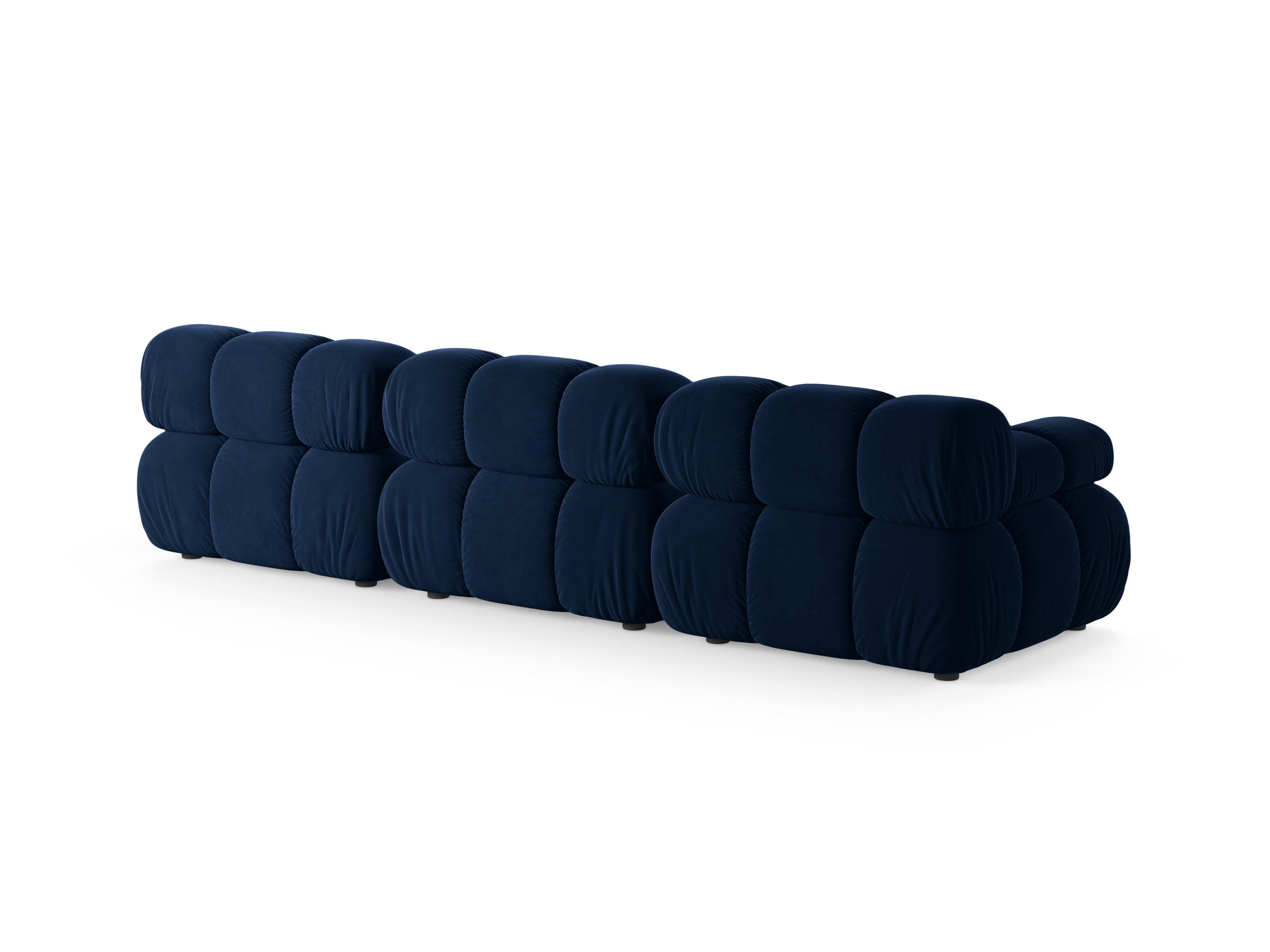 Modulaire fluwelen 3-zitsbank BELLIS in koninklijk blauw