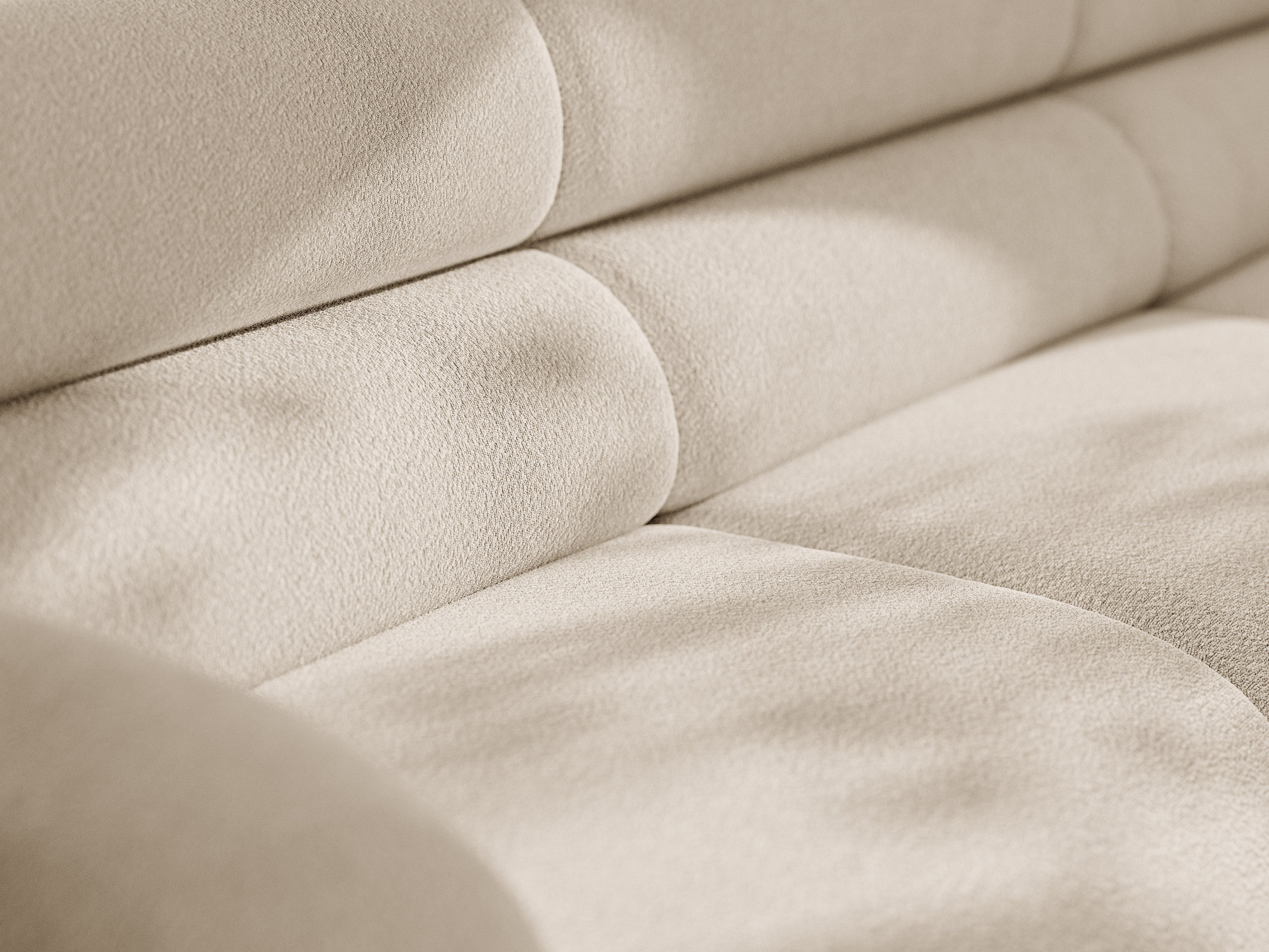 Modulaire bank NEO - hoekmodule in beige bouclé