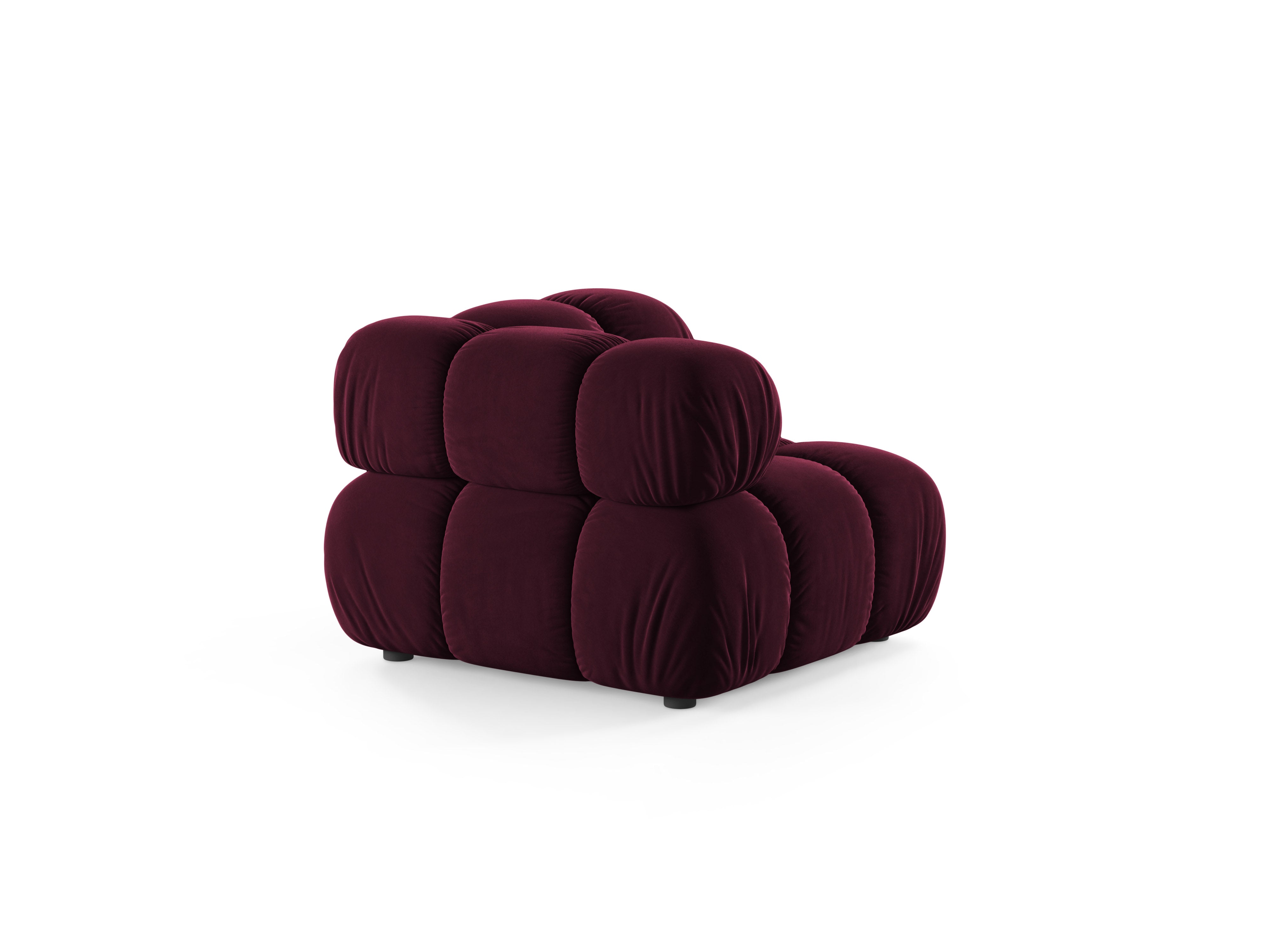 Modulaire bank BELLIS - hoekmodule bordeaux fluweel