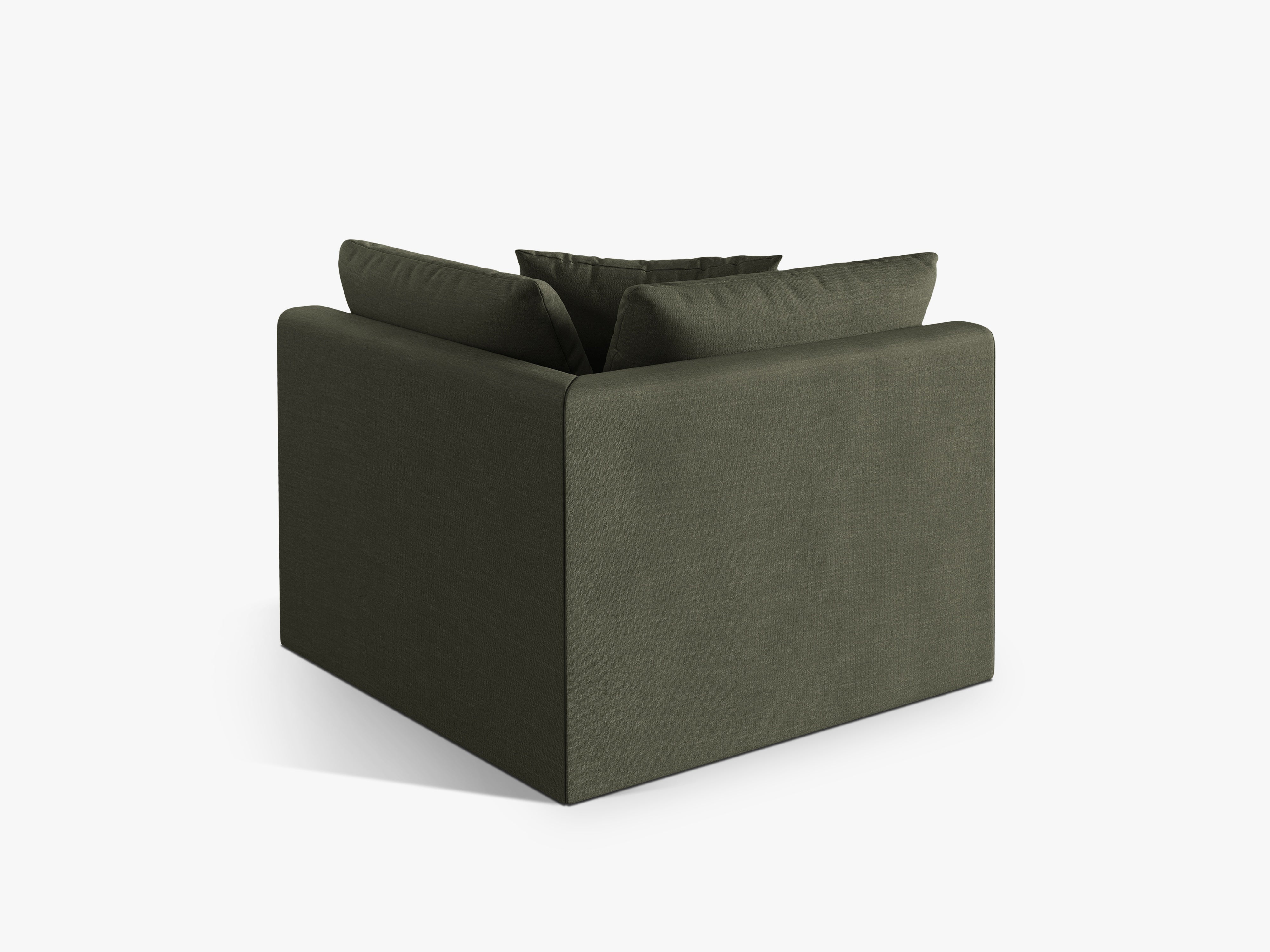 Modulares Sofa CHRIS - grünes Chenille-Eckelement