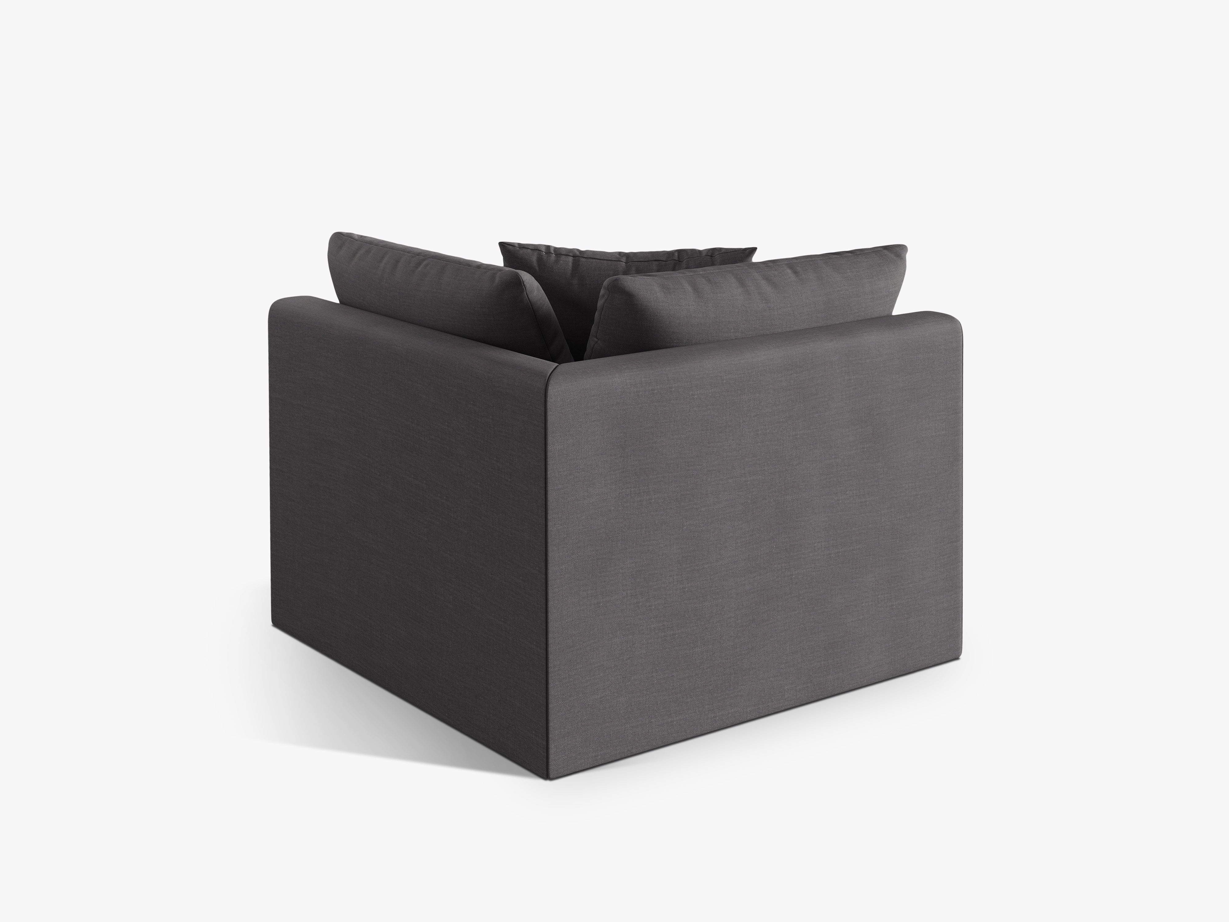 Modulaire bank CHRIS - grijze chenille hoekelement