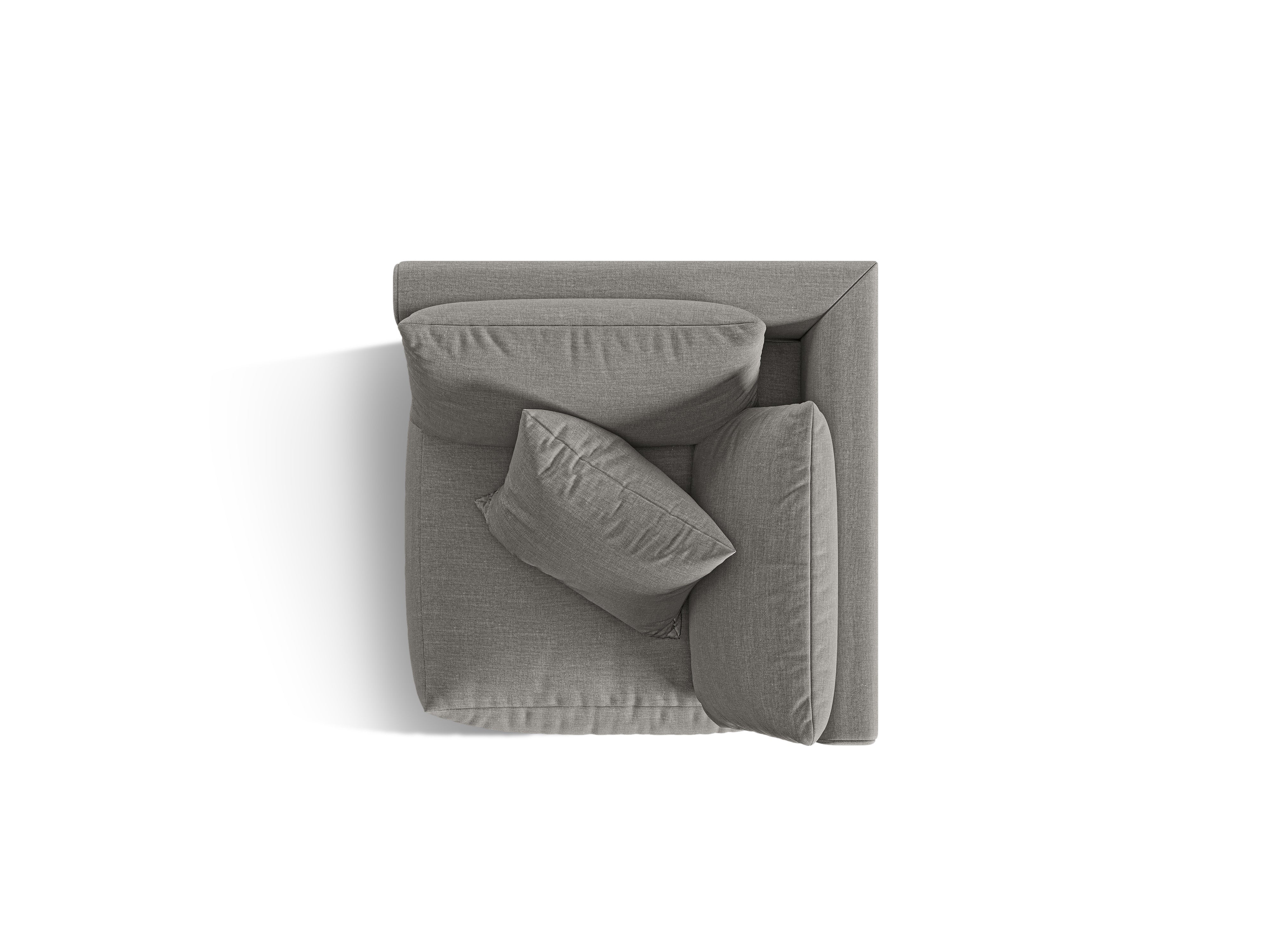 Modulaire bank CHRIS - grijze chenille hoekelement