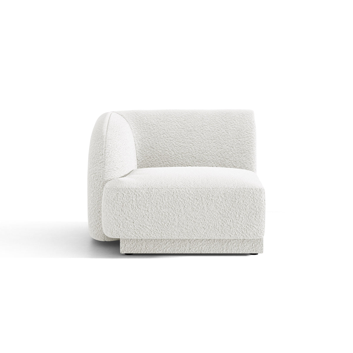 Sofa modułowa MILEY - moduł lewostronny biały boucle – Micadoni