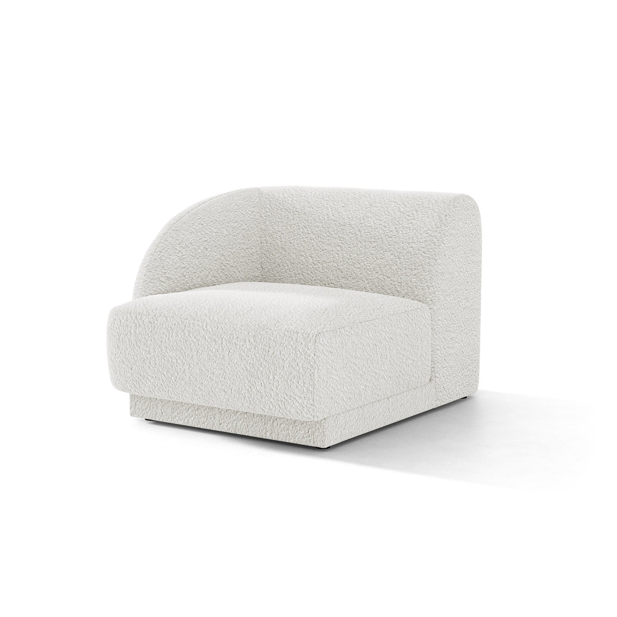 Sofa modułowa MILEY - moduł lewostronny biały boucle do salonu
