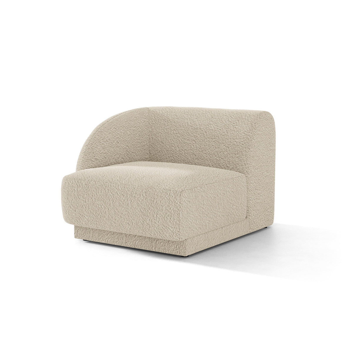 Sofa modułowa MILEY - moduł lewostronny beżowy boucle do salonu