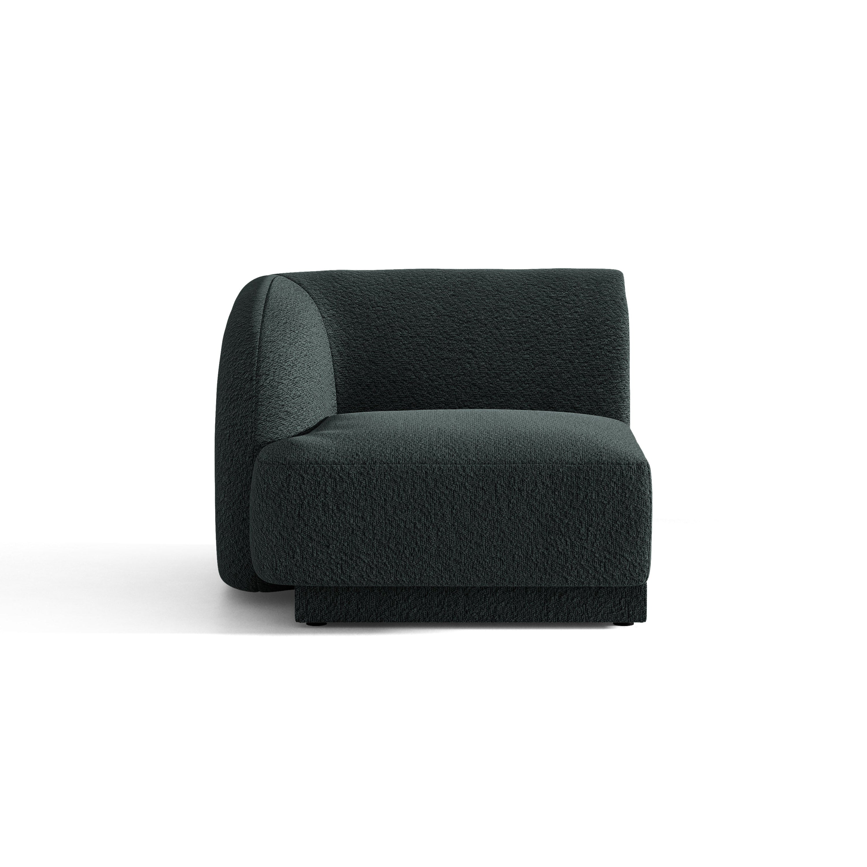 Sofa modułowa MILEY - moduł lewostronny czarny boucle – Micadoni