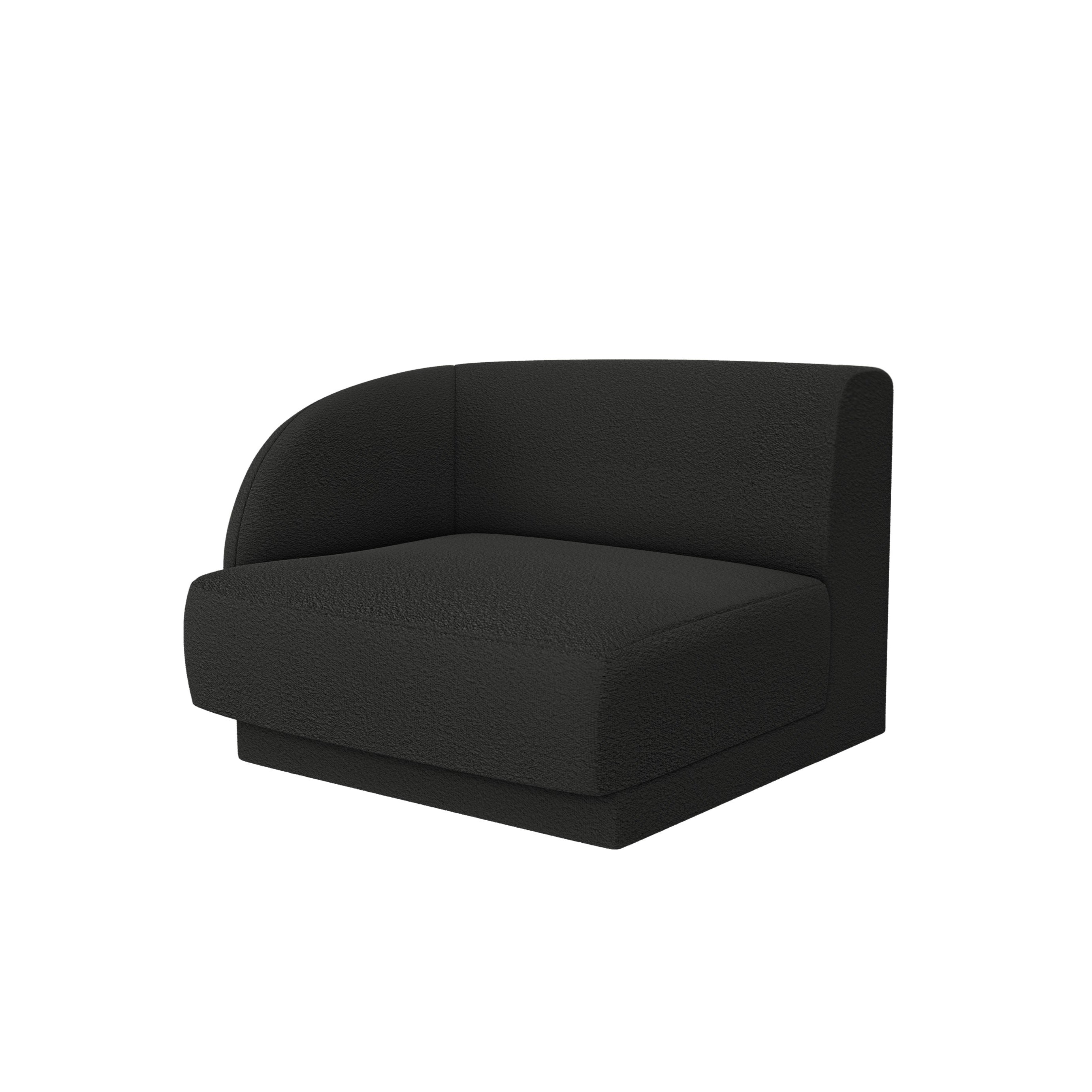 Modulaire bank MILEY - linker module zwarte boucle