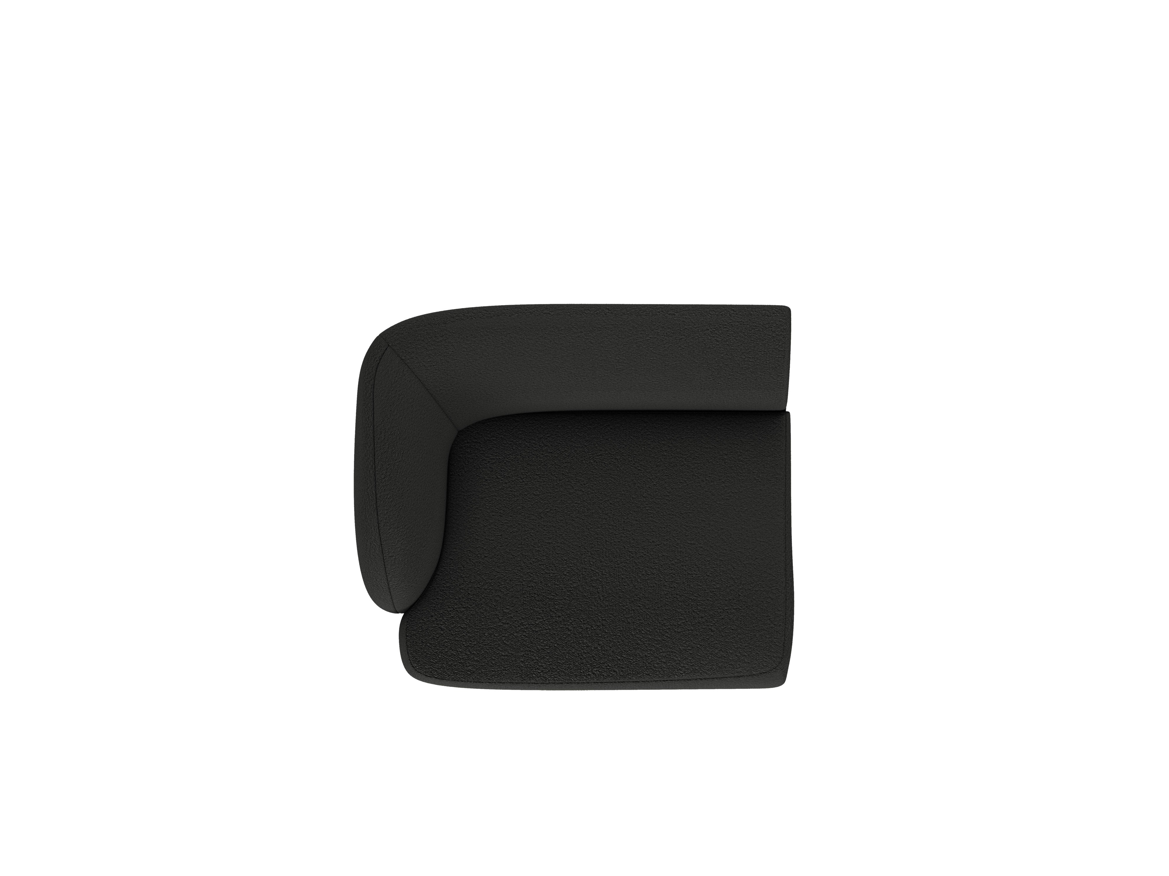 Modulaire bank MILEY - linker module zwarte boucle