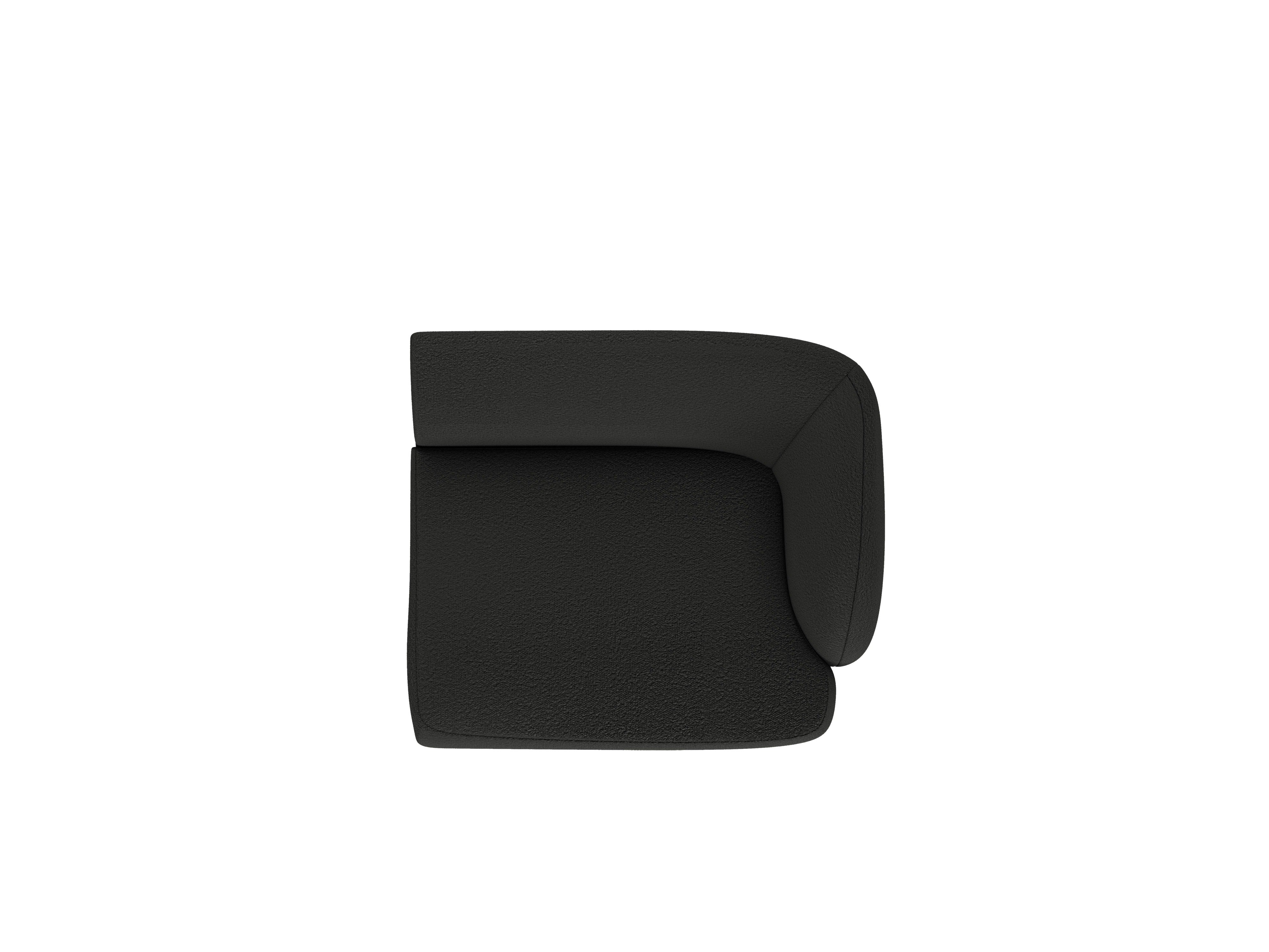 Modulaire bank MILEY - rechter module zwarte boucle