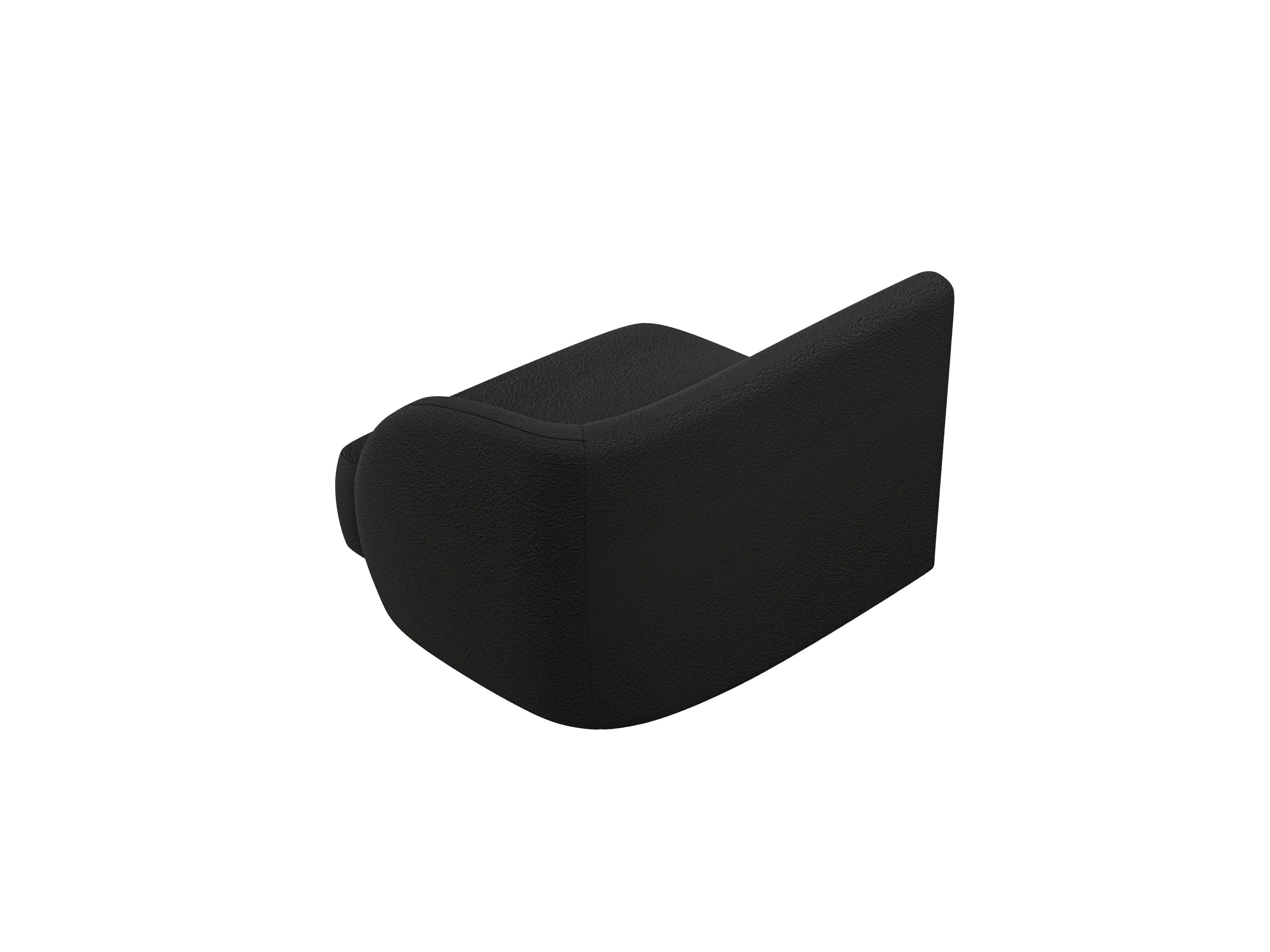 Modulaire bank MILEY - rechter module zwarte boucle