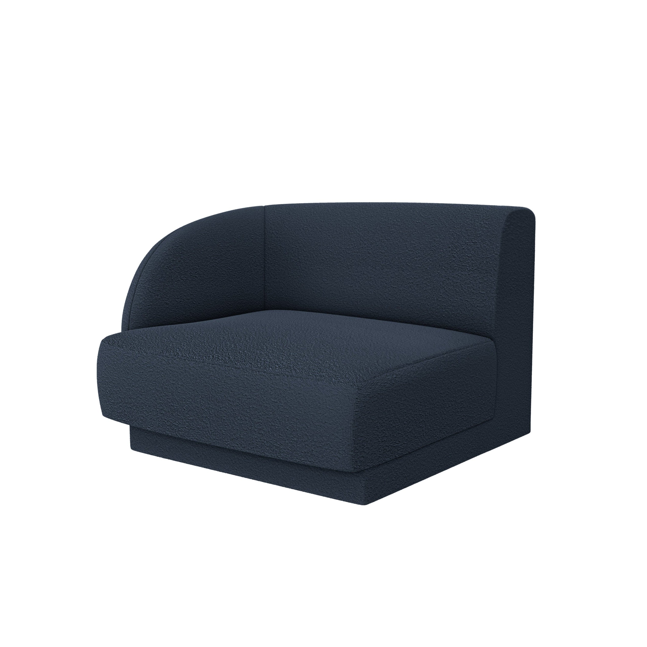 Modulaire bank MILEY - linker module donkerblauwe boucle