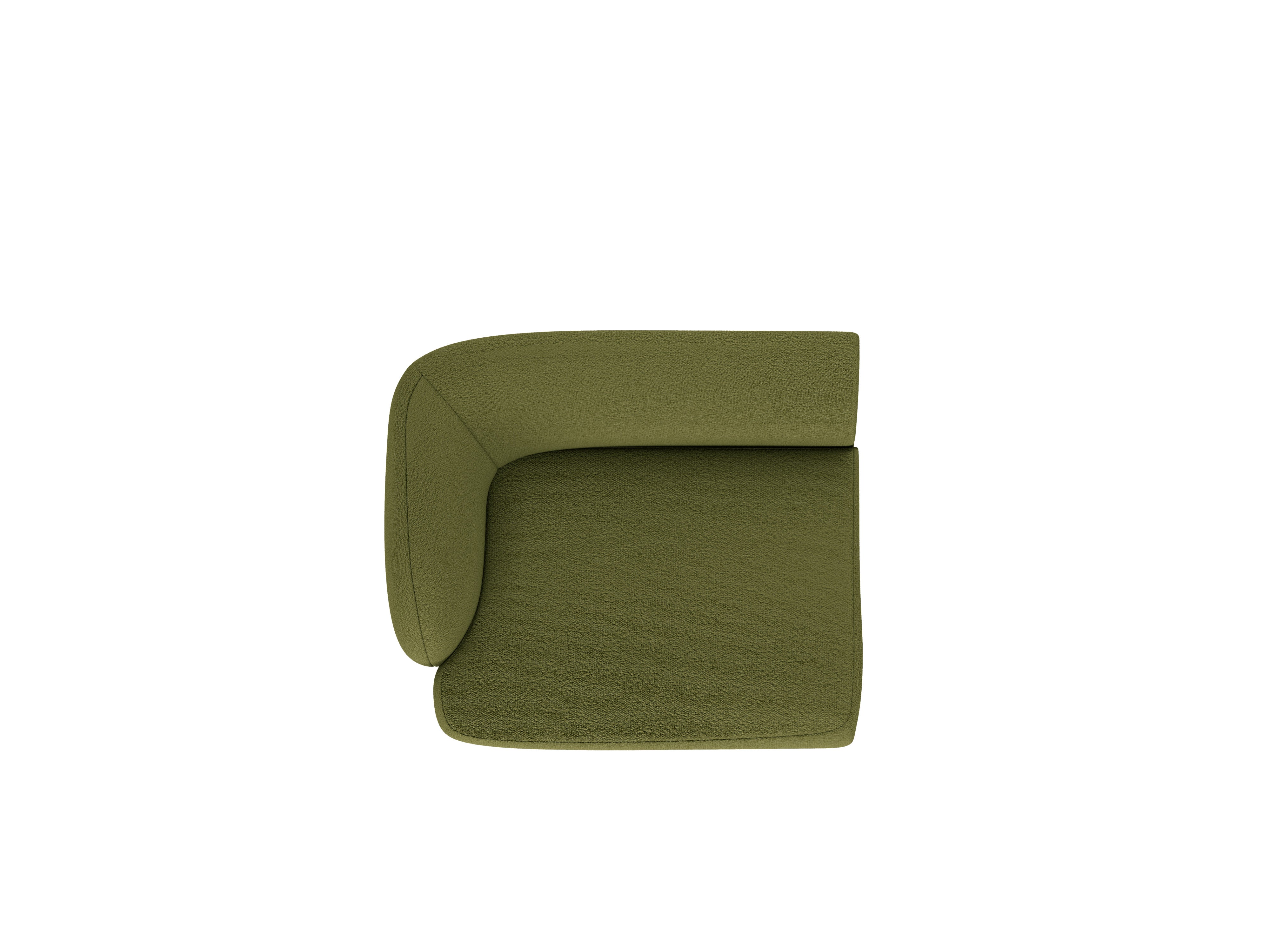 Modulsofa MILEY - linkes Modul in grünem Boucle