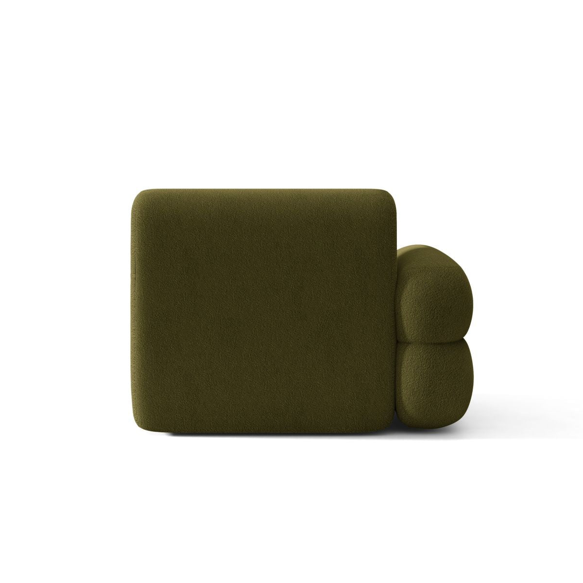 Modulaire NEO-sofa - linkermodule in olijfgroene bouclé