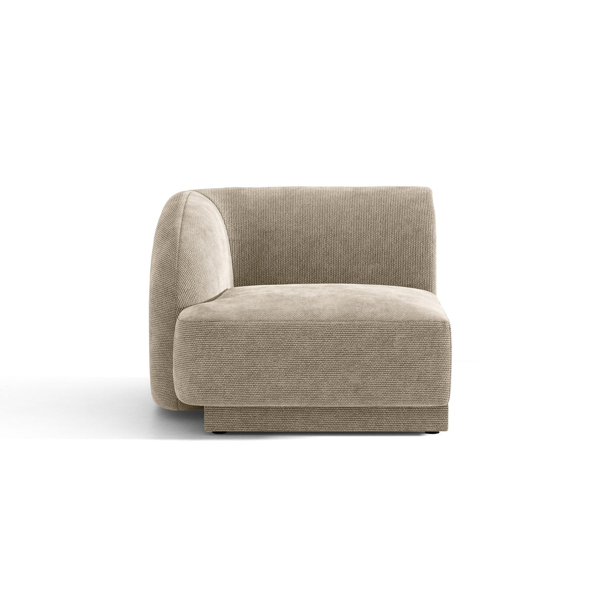Sofa modułowa MILEY - moduł lewostronny beżowy szenil jedwabisty – Micadoni