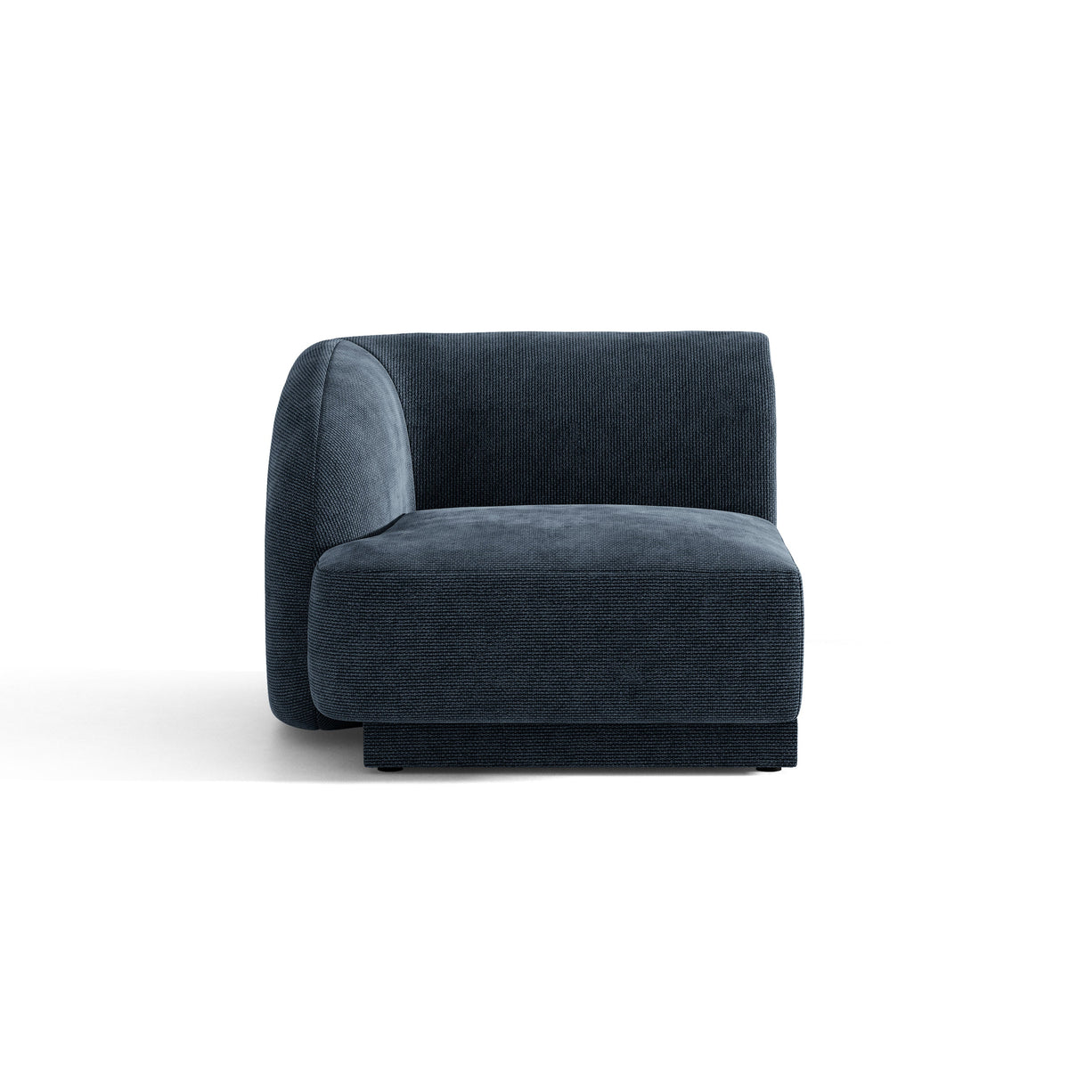 Sofa modułowa MILEY - moduł lewostronny granat królewski szenil jedwabisty – Micadoni