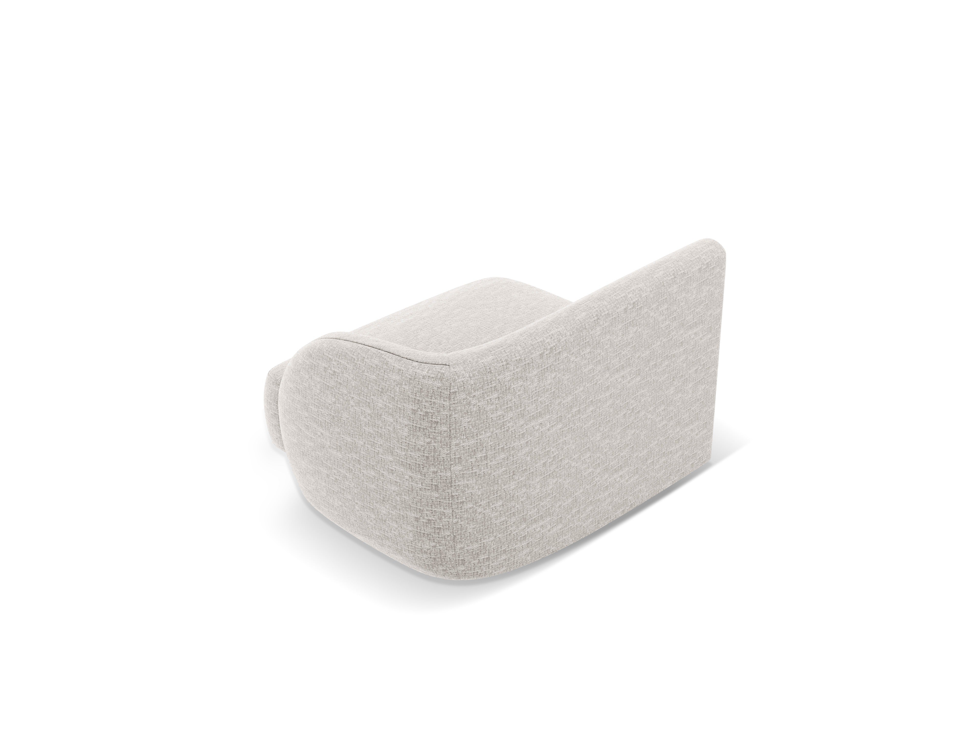 Modulaire bank MILEY - rechtsmodule lichtgrijs chenille zijdeachtig