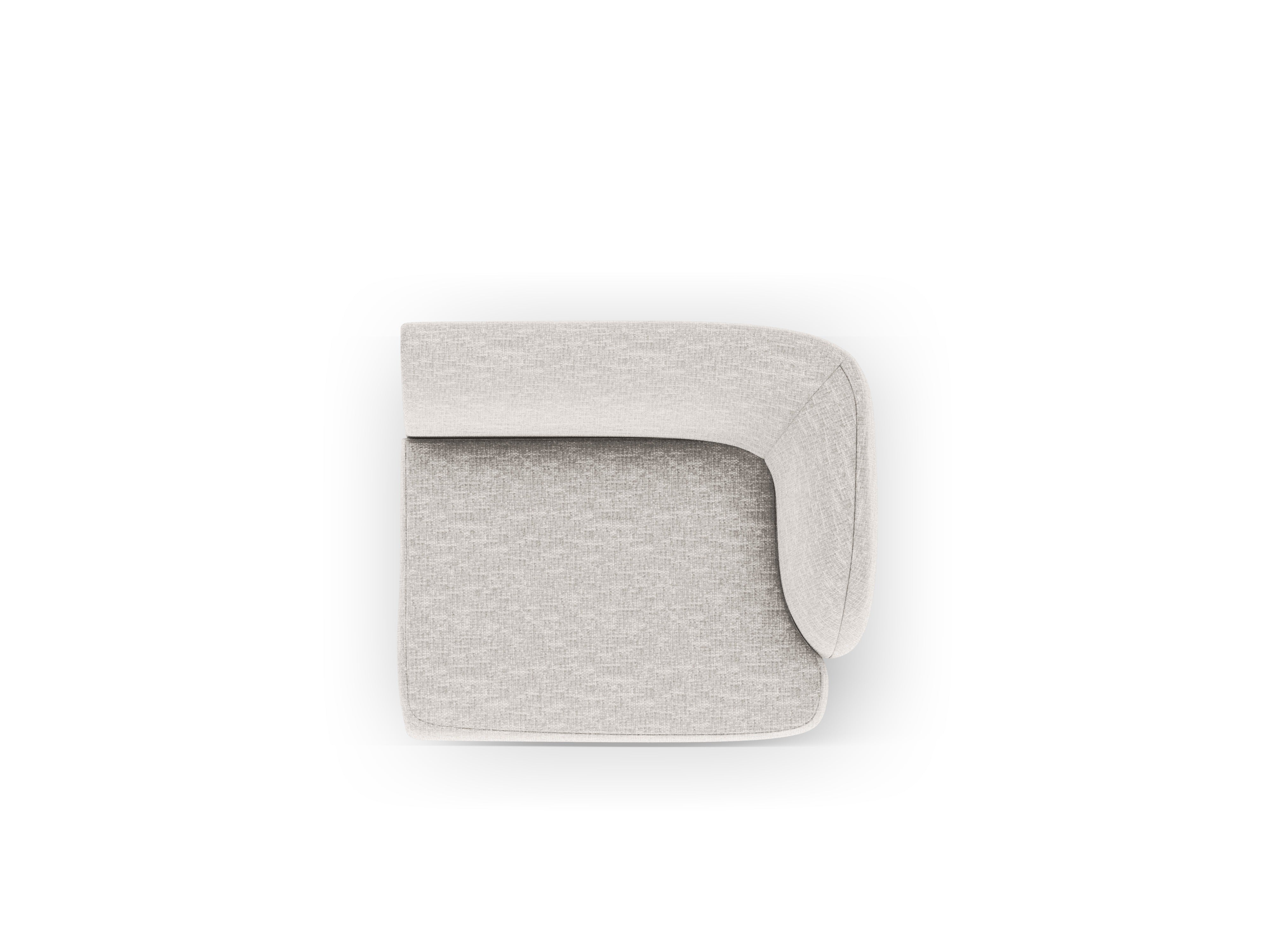 Modulaire bank MILEY - rechtsmodule lichtgrijs chenille zijdeachtig