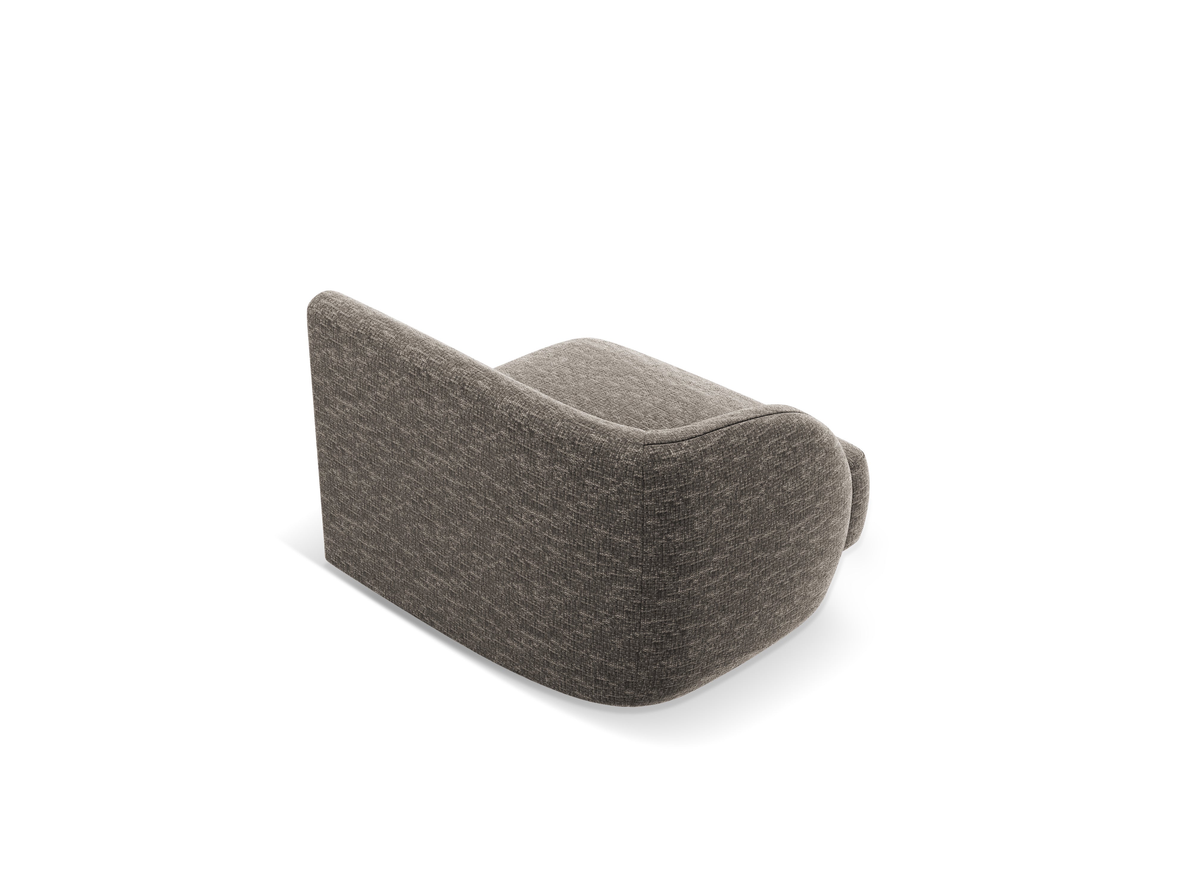 MILEY Modular Sofa - Left-Side Module in Silky Gray Chenille