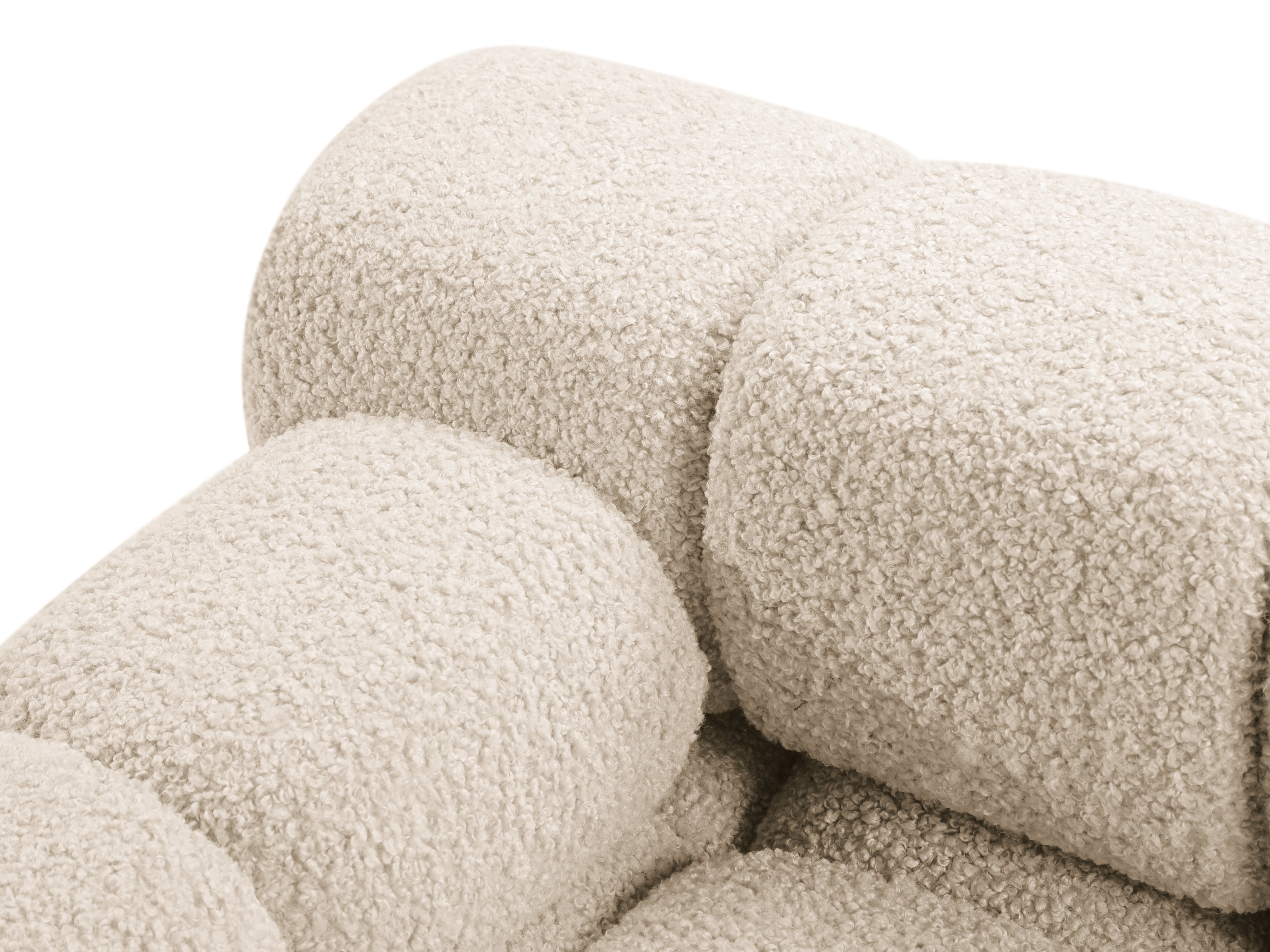 Modulaire bank BELLIS - linker module in beige bouclé