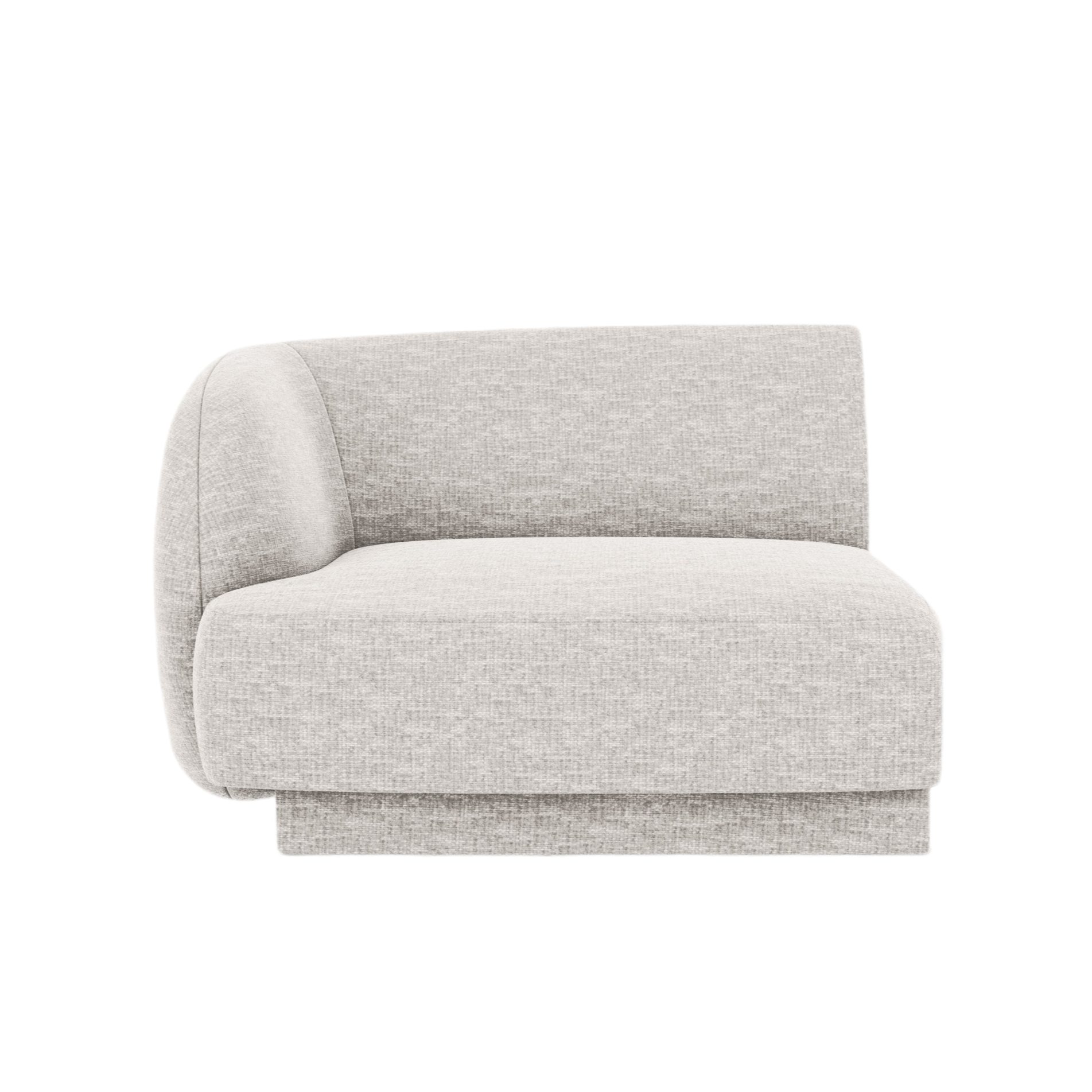 Modulaire bank MILEY - linker module grijze chenille
