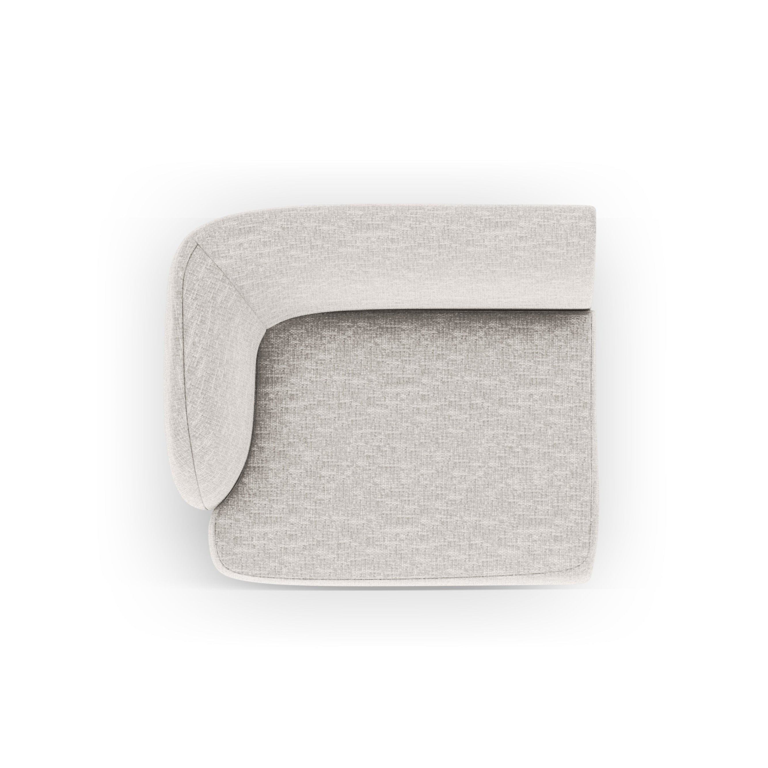 Modulaire bank MILEY - linker module grijze chenille