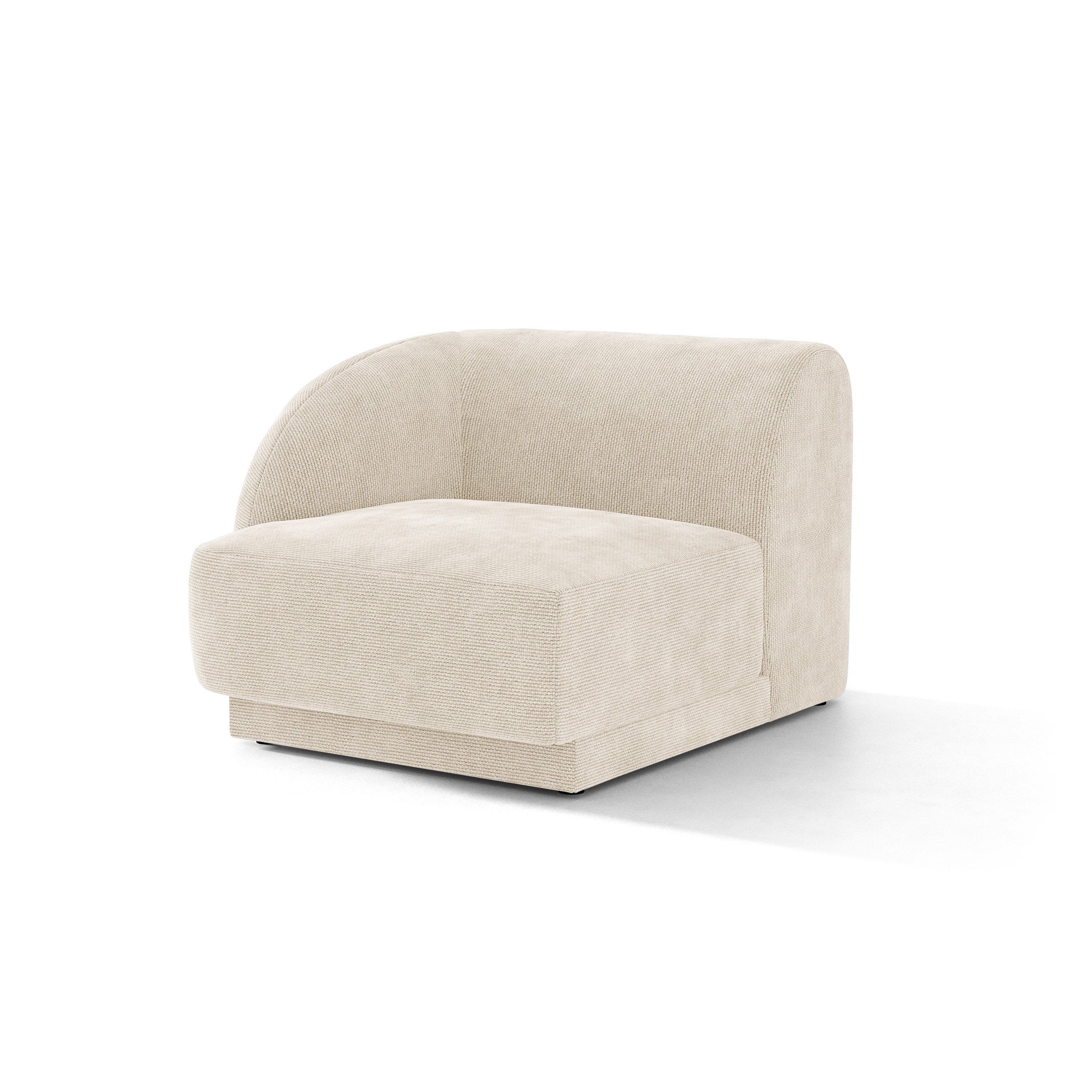 Sofa modułowa - moduł lewostronny MILEY kość słoniowa szenil do salonu