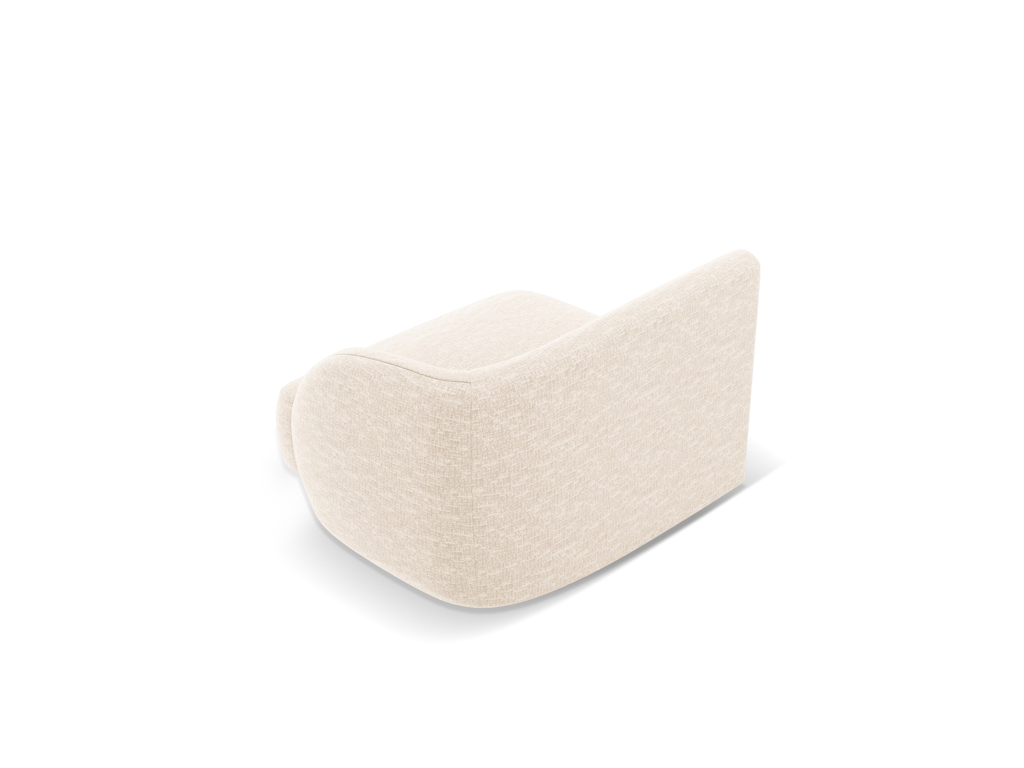 Modular sofa - right module MILEY ivory chenille