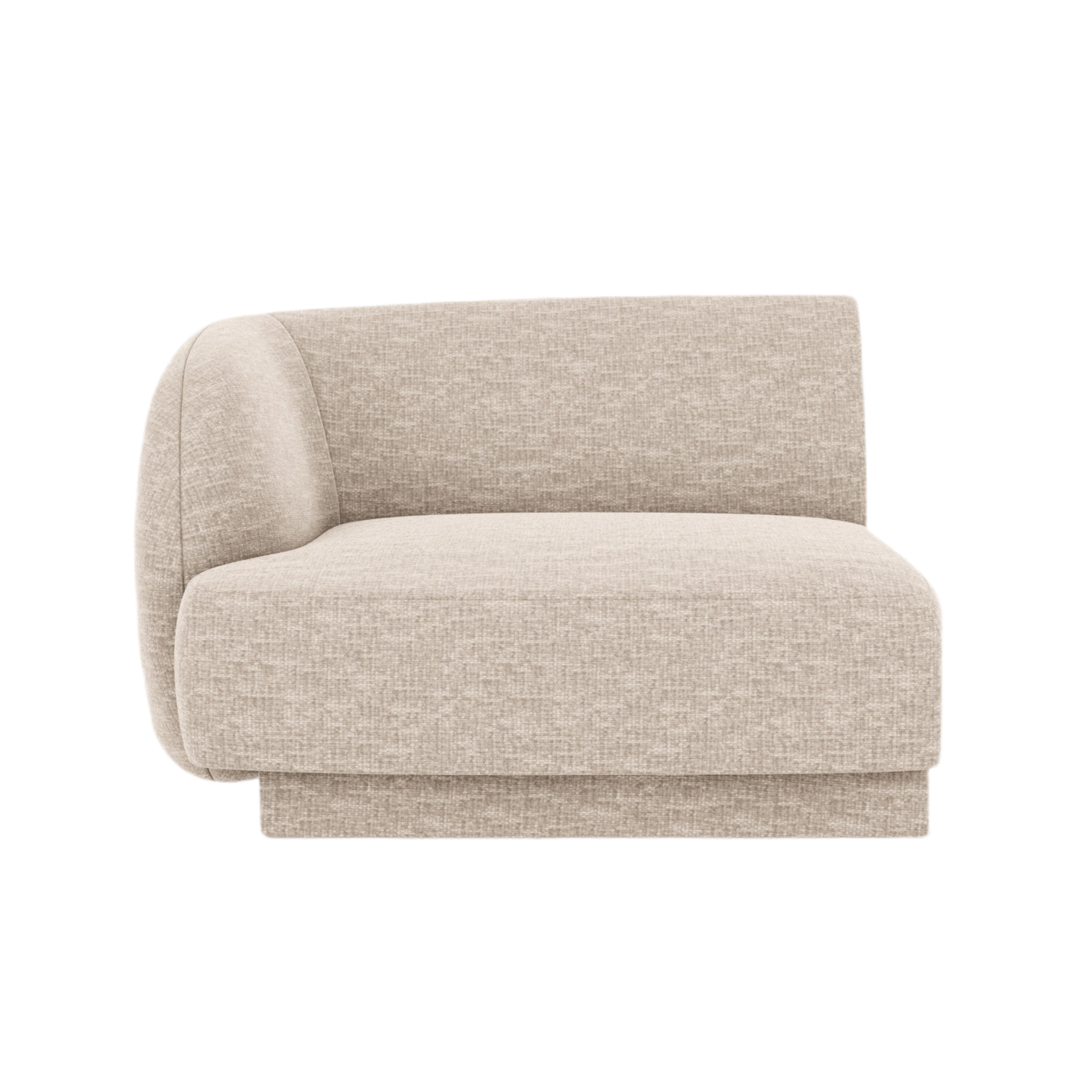 Modular sofa - left module MILEY beige chenille