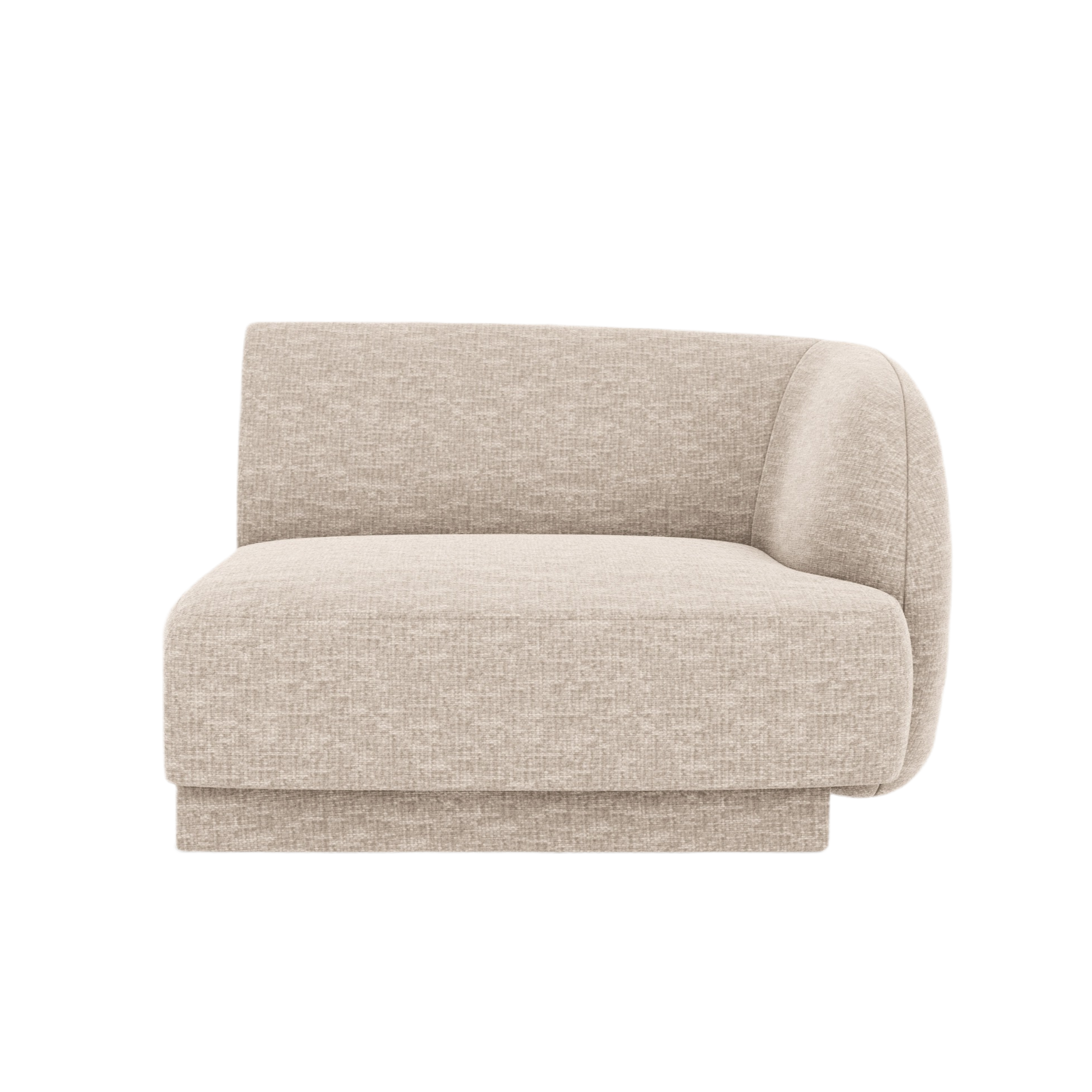Modulaire bank - rechter module MILEY beige chenille