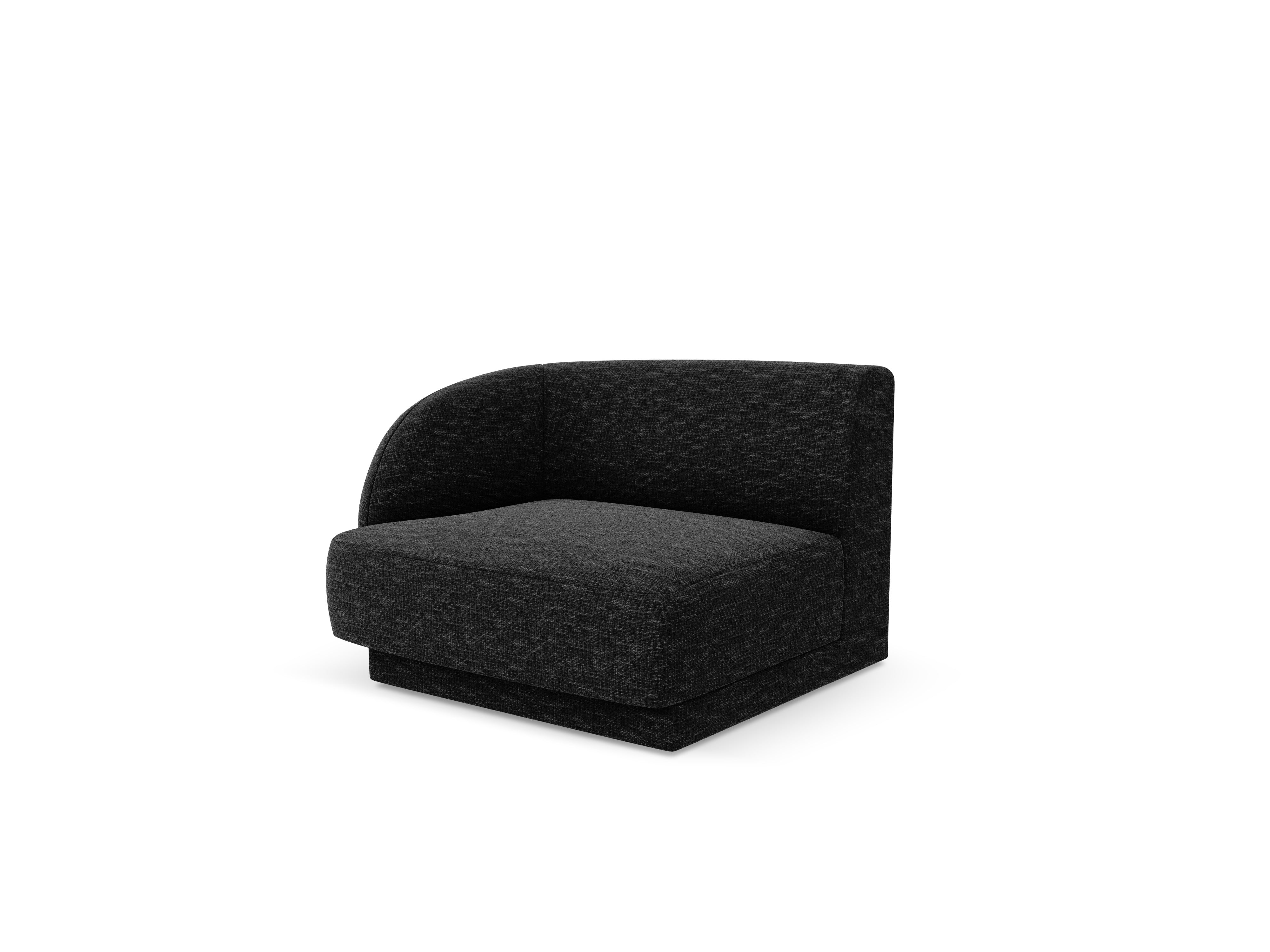 Modulaire bank - linkermodule MILEY zwart chenille