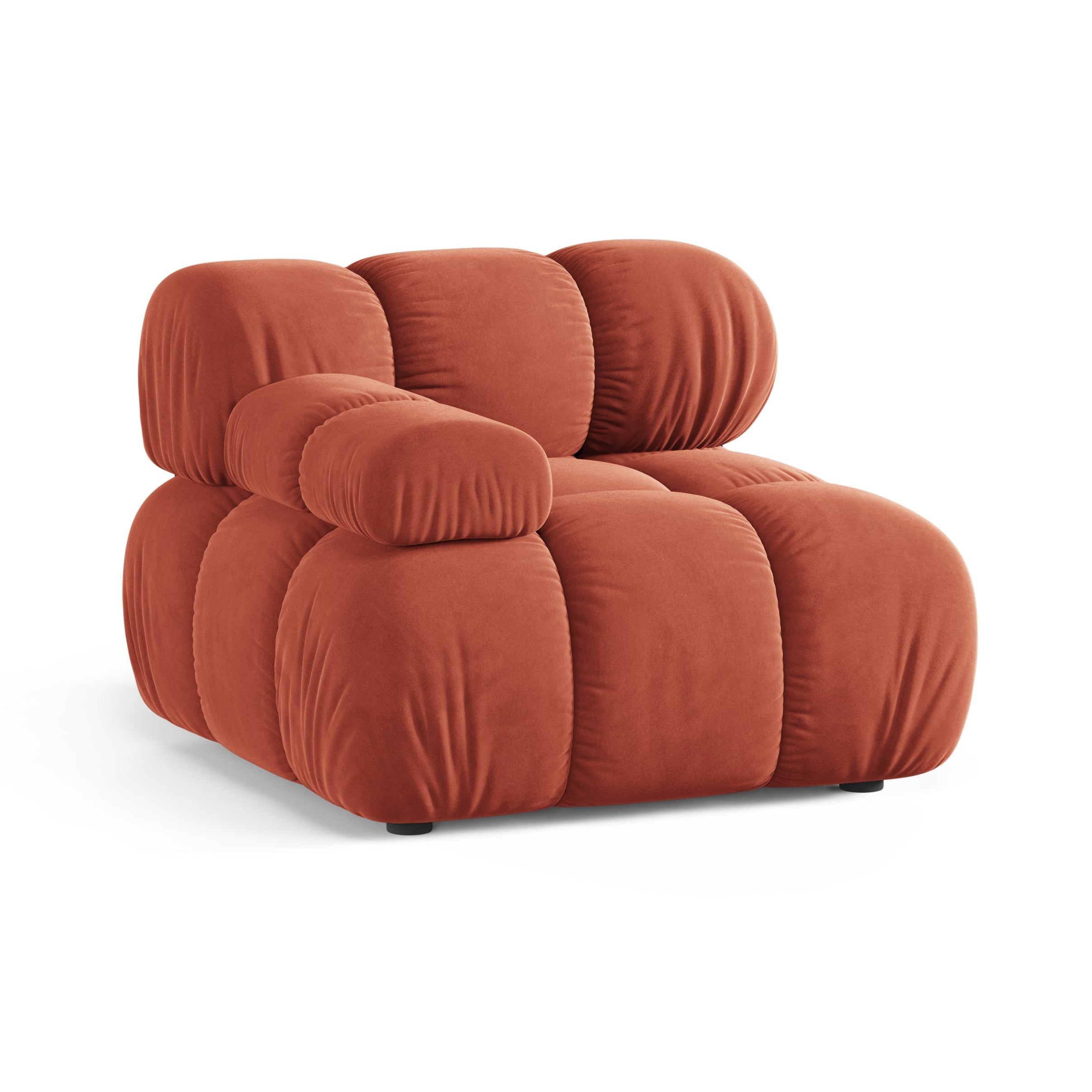 Modulaire bank BELLIS - linker module in koraalvelours
