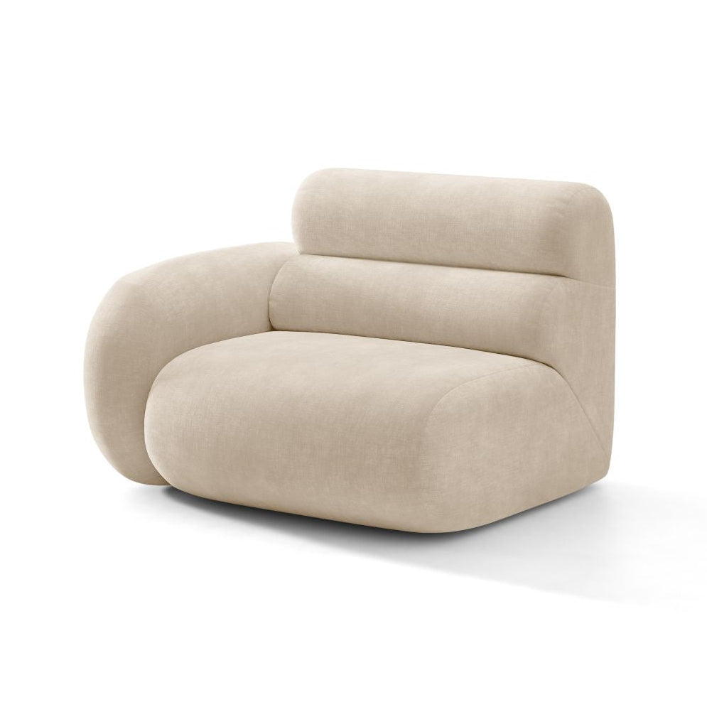 Modulaire bank NEO - linker module in lichtbeige chenille
