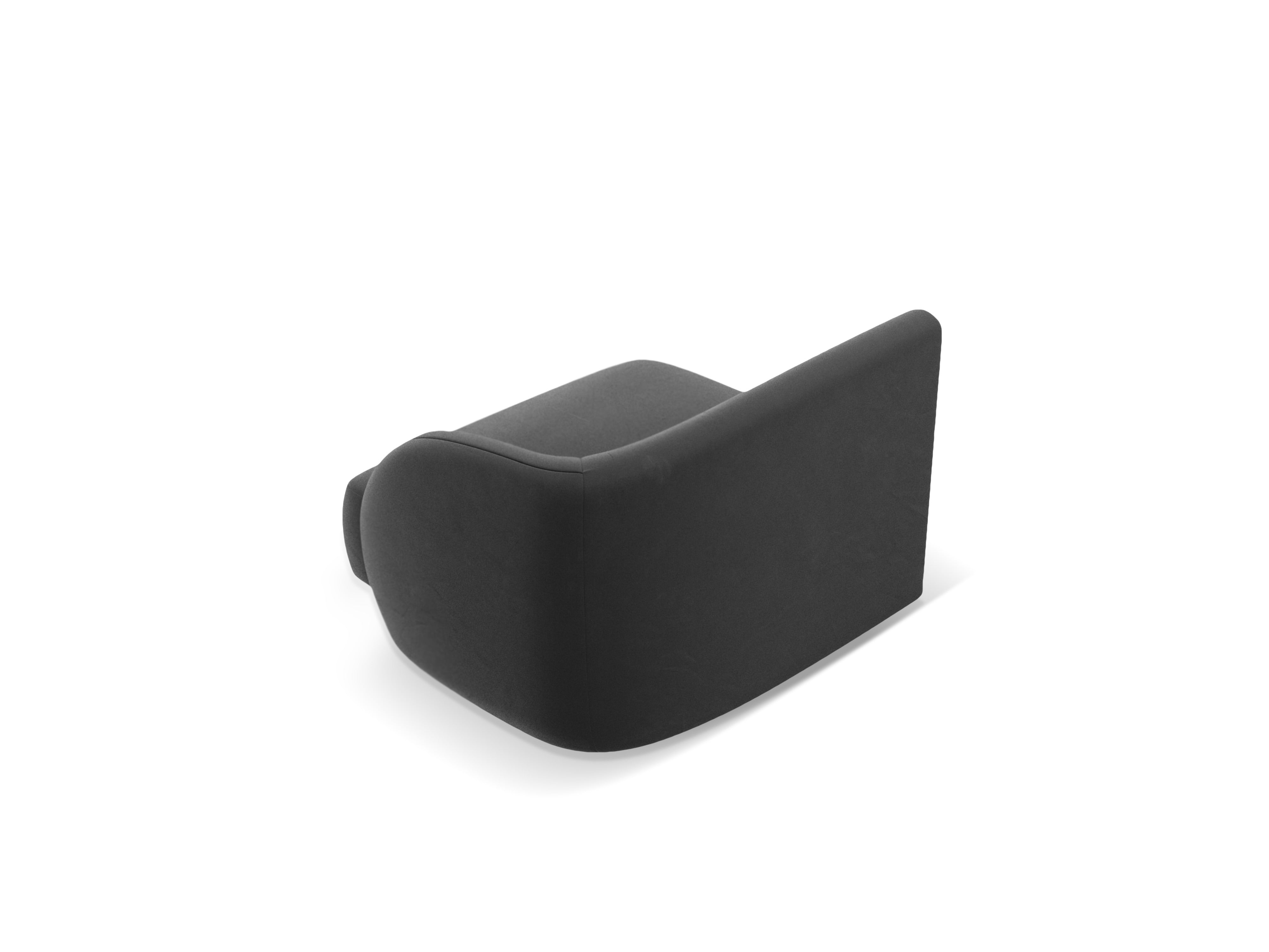 Samt-Modulsofa MILEY - rechte Modul grau