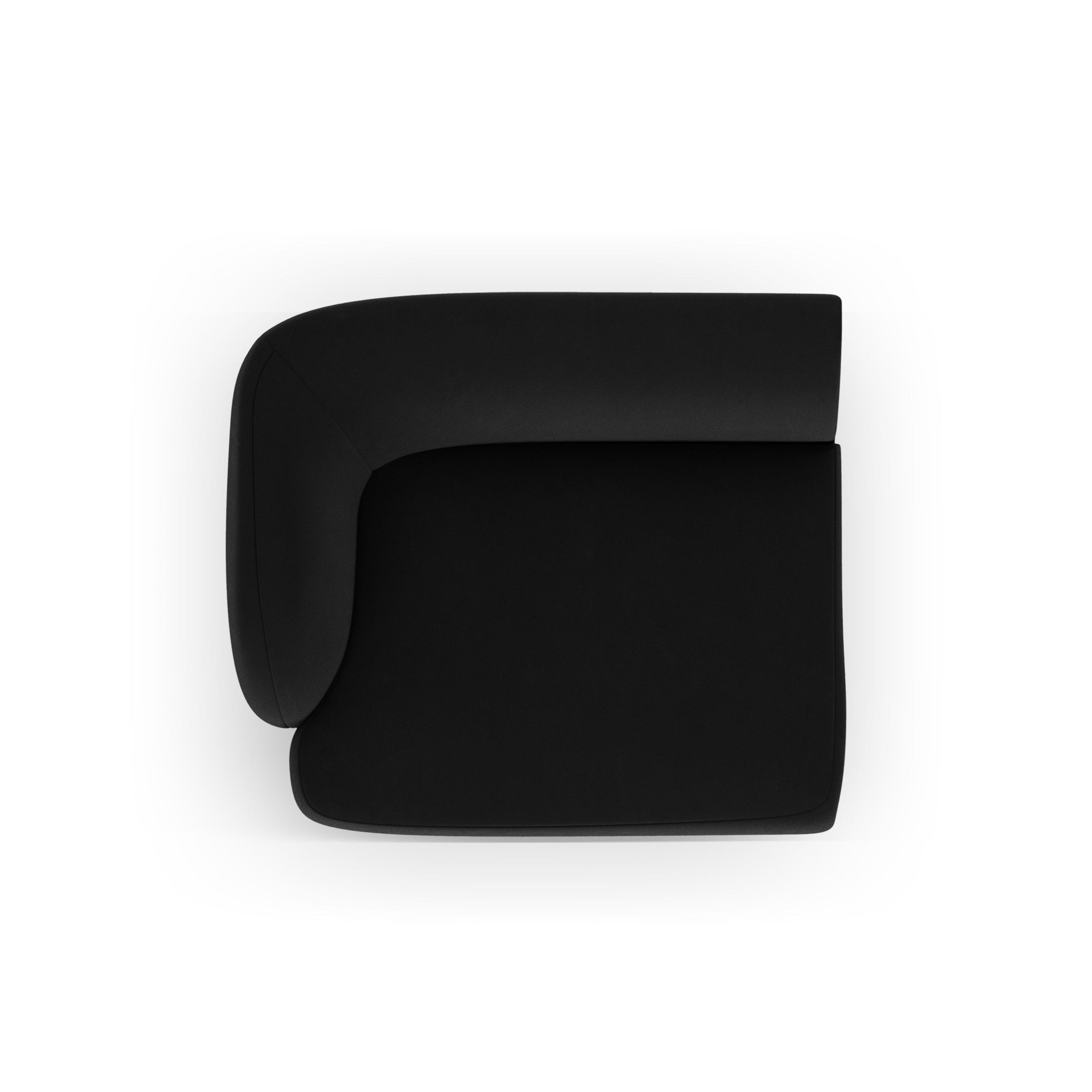 Velvet modular sofa MILEY - left-side module black
