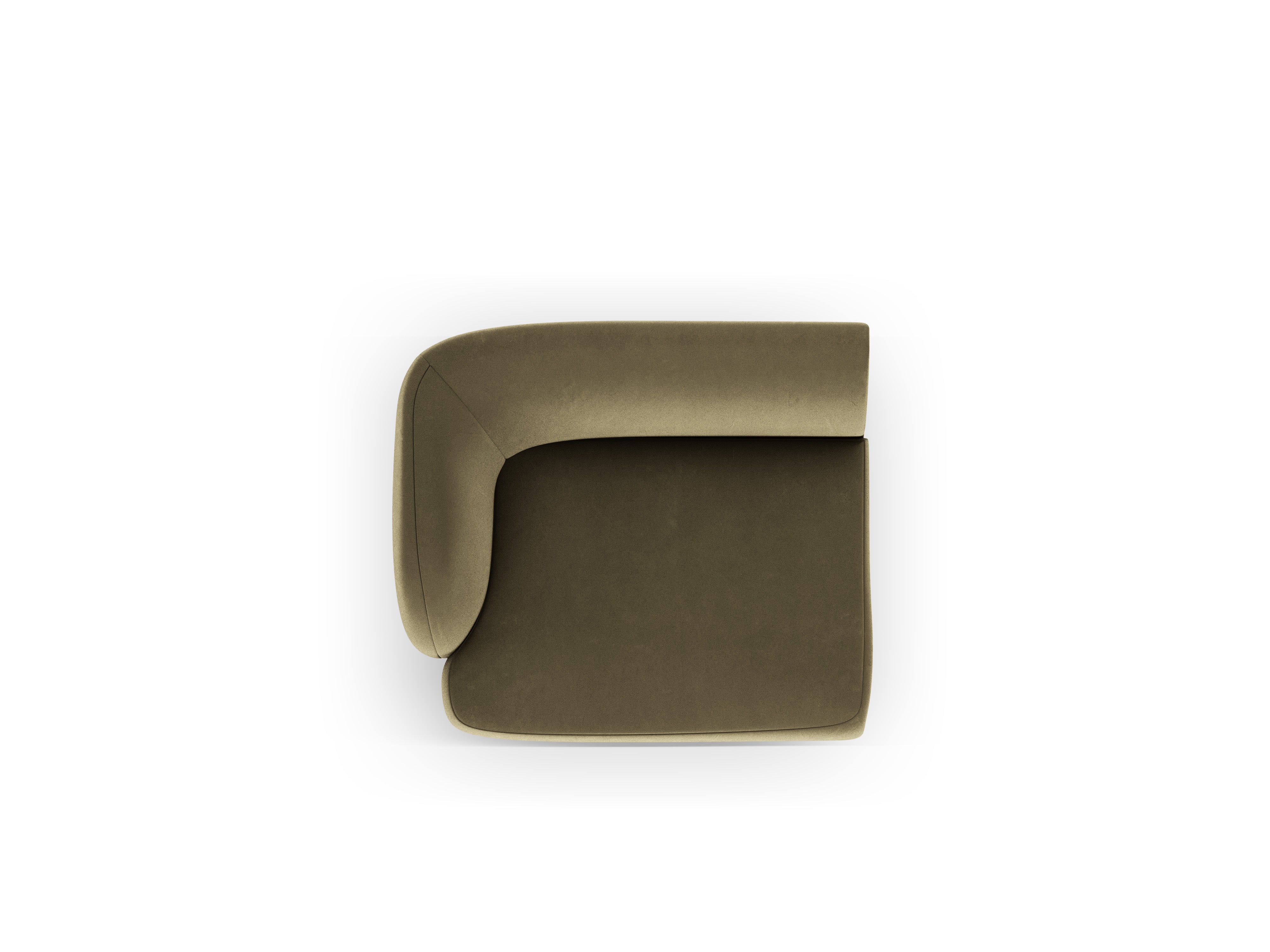 Samt-Modulsessel MILEY - linkes Modul in Grün