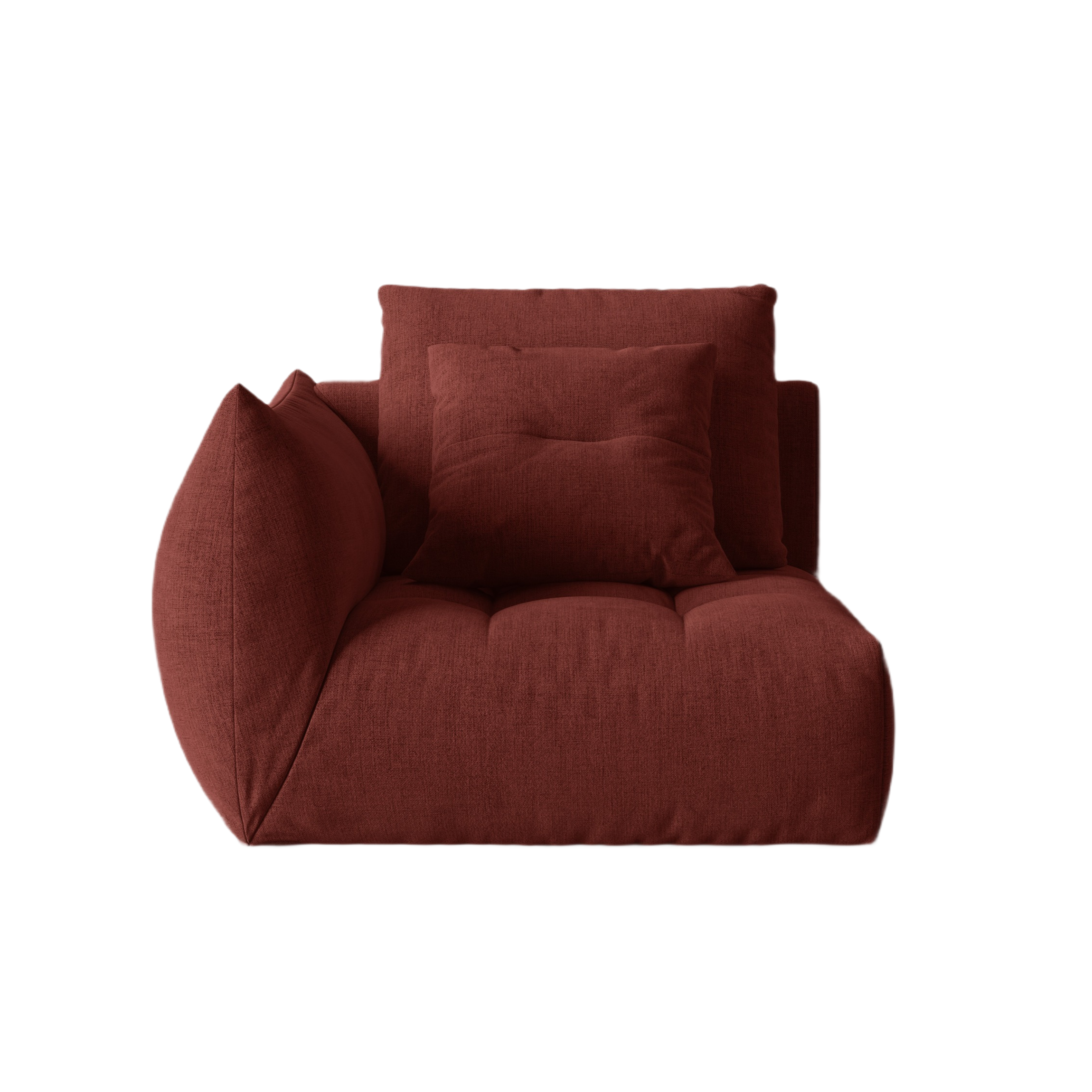 BLOOM modular sofa - left-side element red chenille