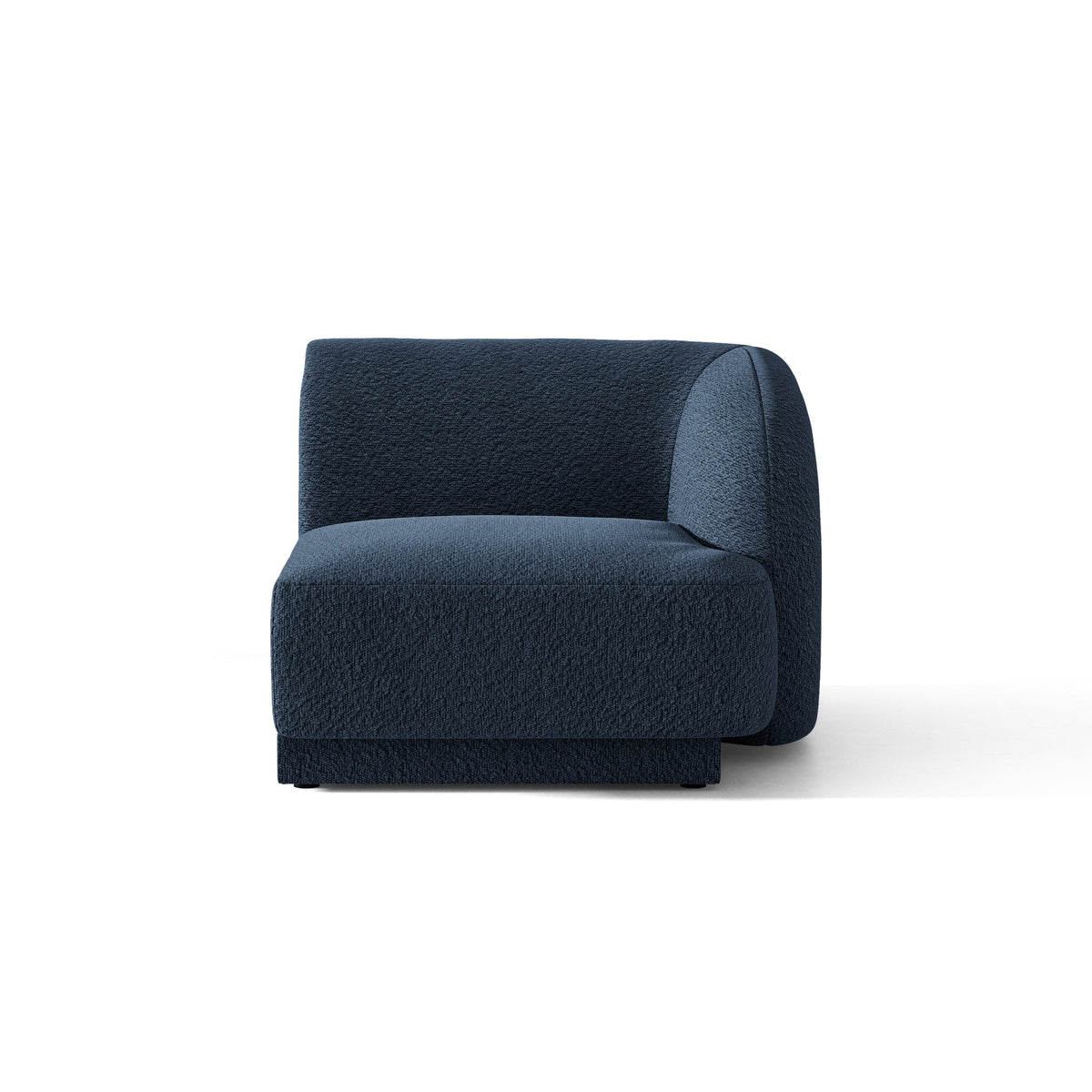 Sofa modułowa MILEY - moduł prawostronny ciemnoniebieski boucle – Micadoni
