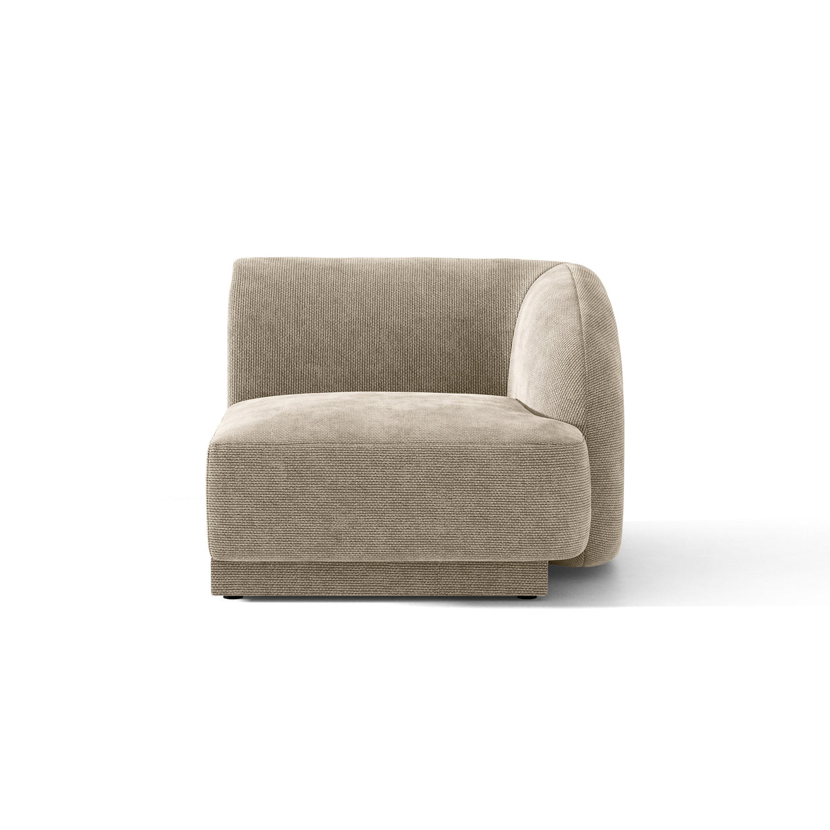 Sofa modułowa MILEY - moduł prawostronny beżowy szenil jedwabisty – Micadoni