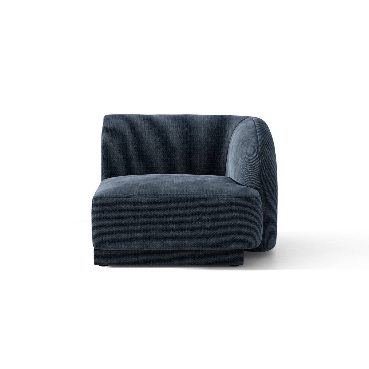 Sofa modułowa MILEY - moduł prawostronny granat królewski szenil jedwabisty – Micadoni