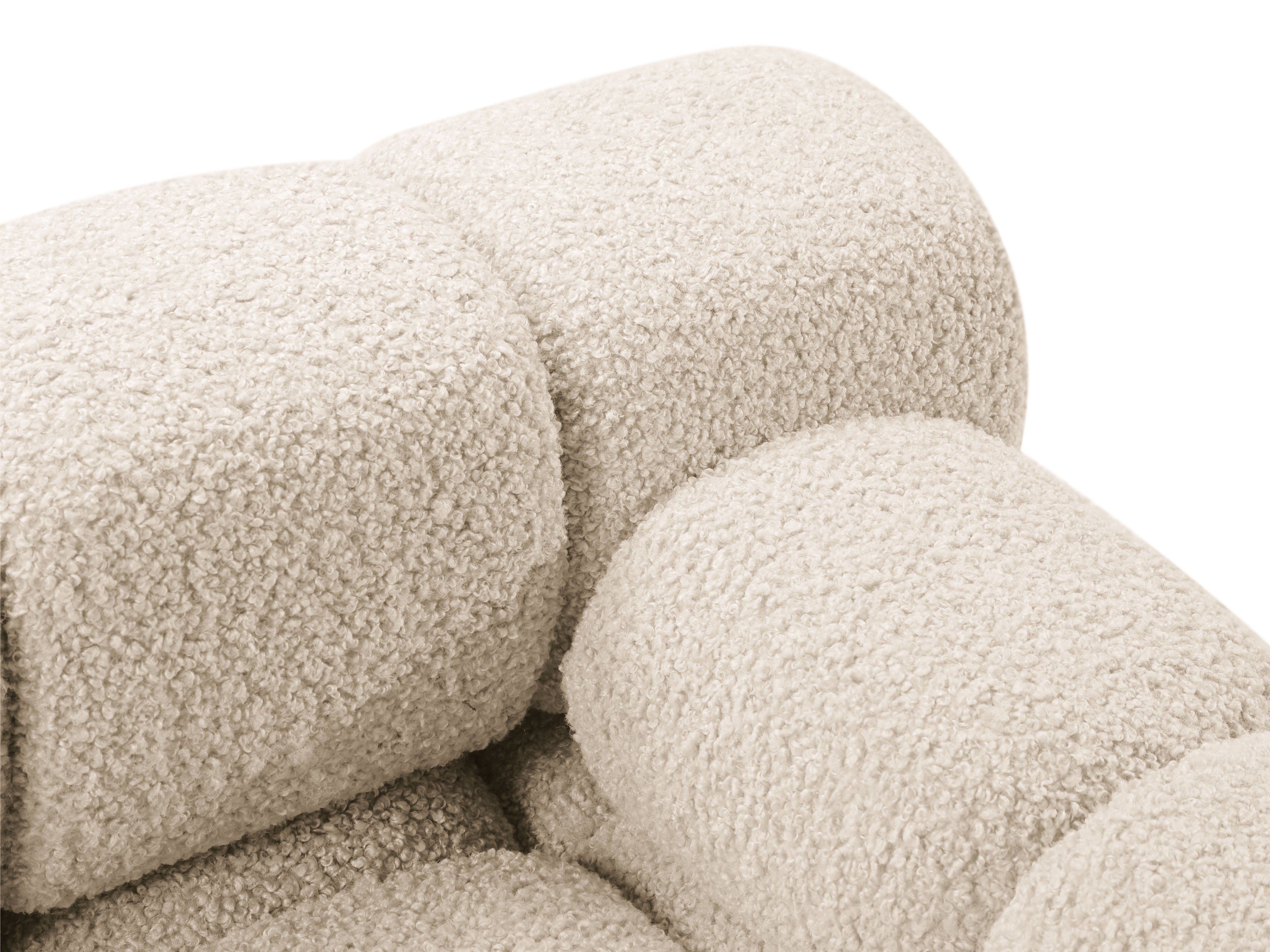 Modulaire bank BELLIS - rechtszijdig module in beige bouclé