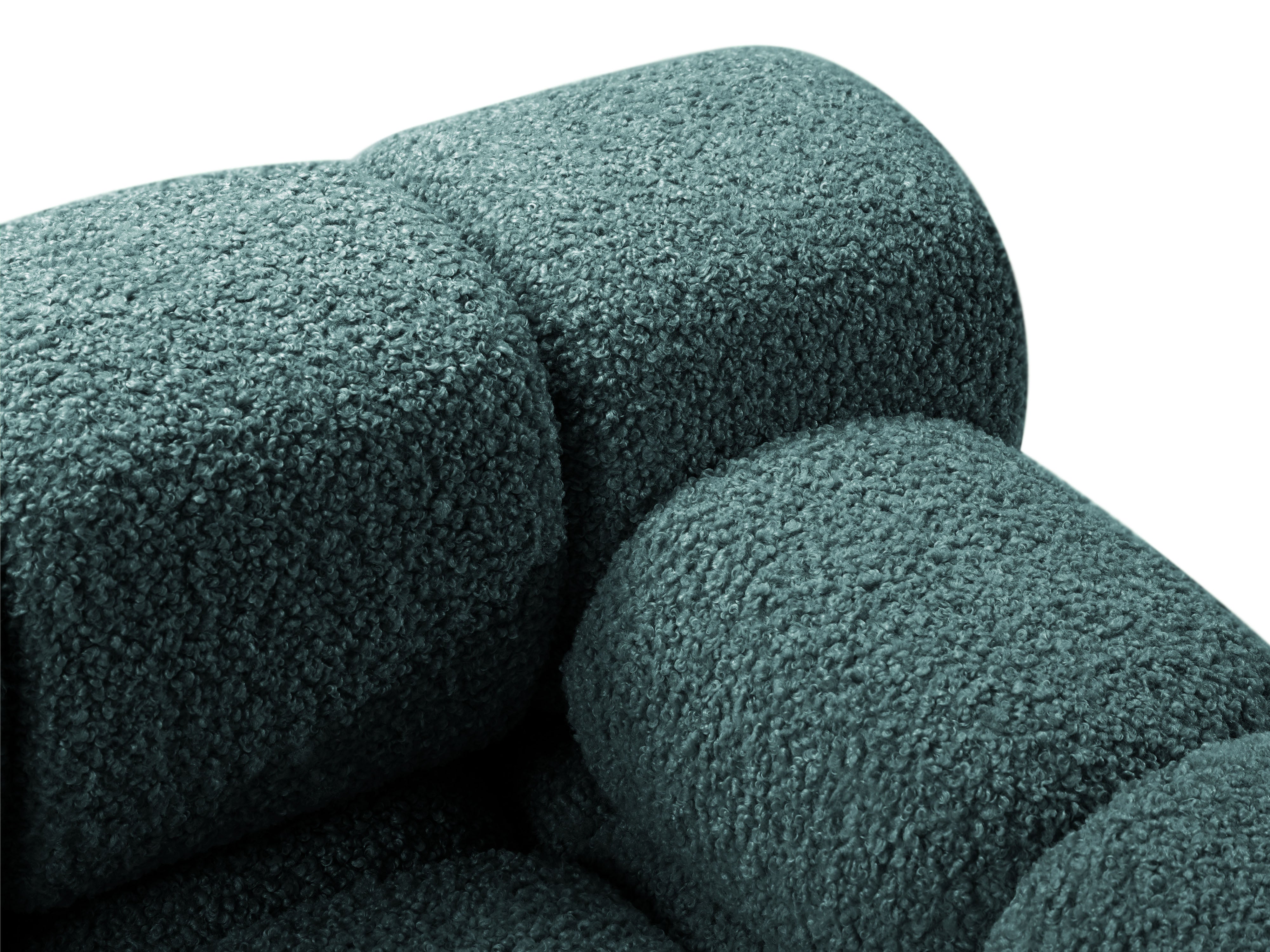 Modulaire bank BELLIS - diepe rechtse module in petrol boucle