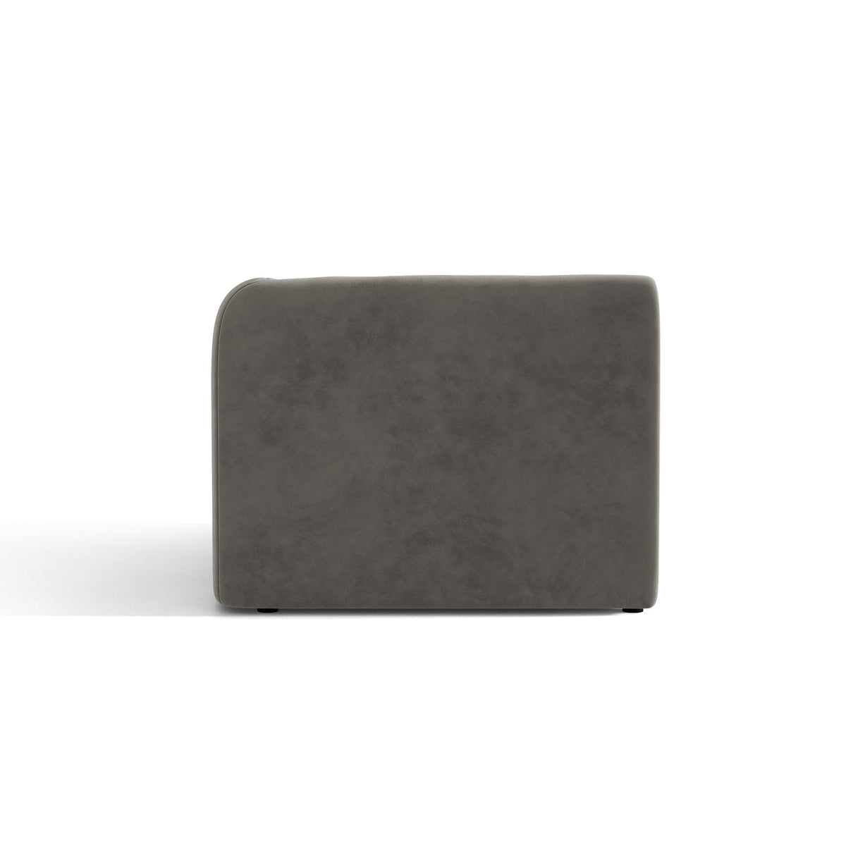 Sofa modułowa aksamitna MILEY - moduł prawostronny jasnoszary – welur