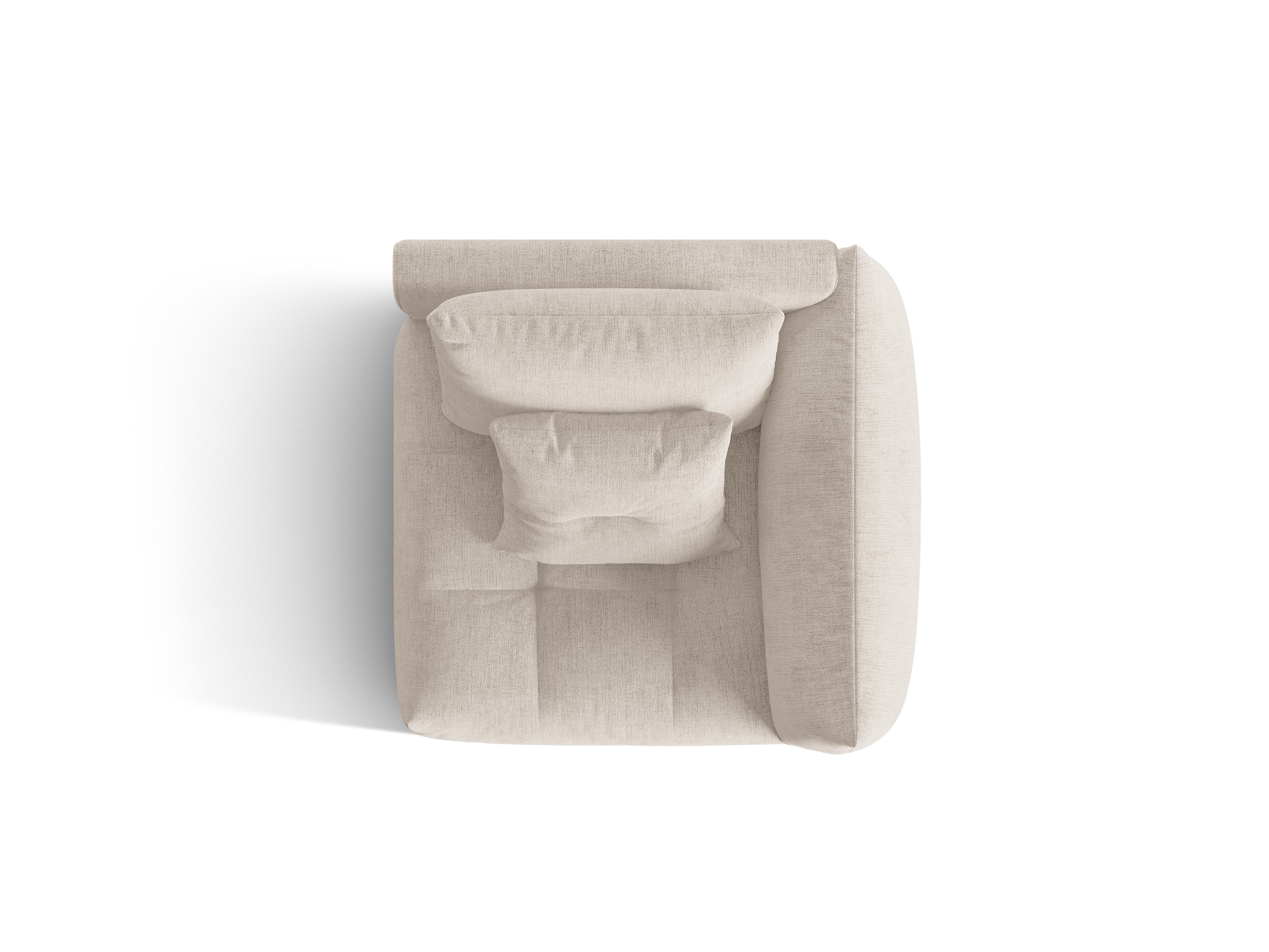 Modulares Sofa BLOOM - rechte Element in dunkelbeigem Chenille