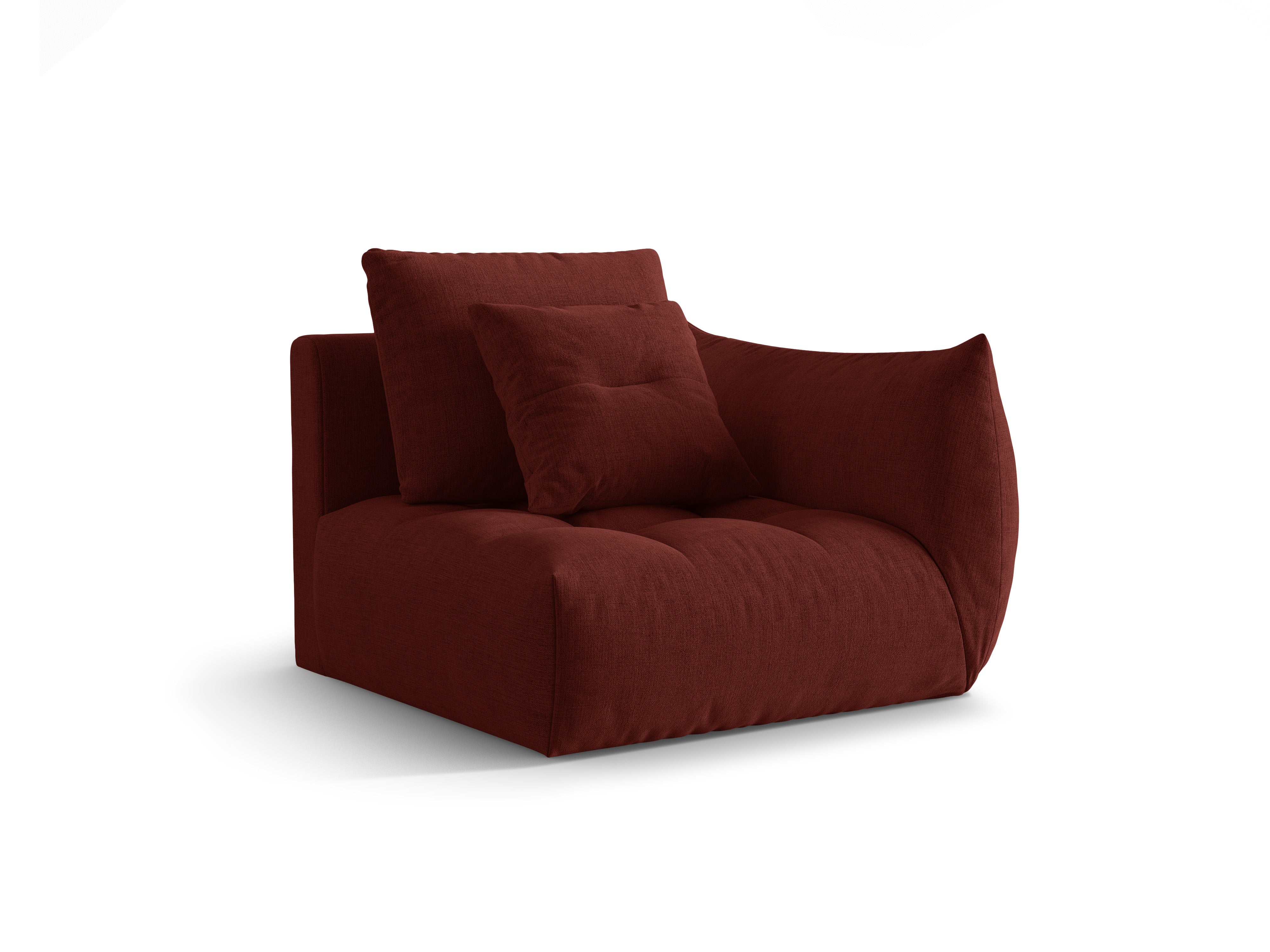 BLOOM modular sofa - right-side element red chenille