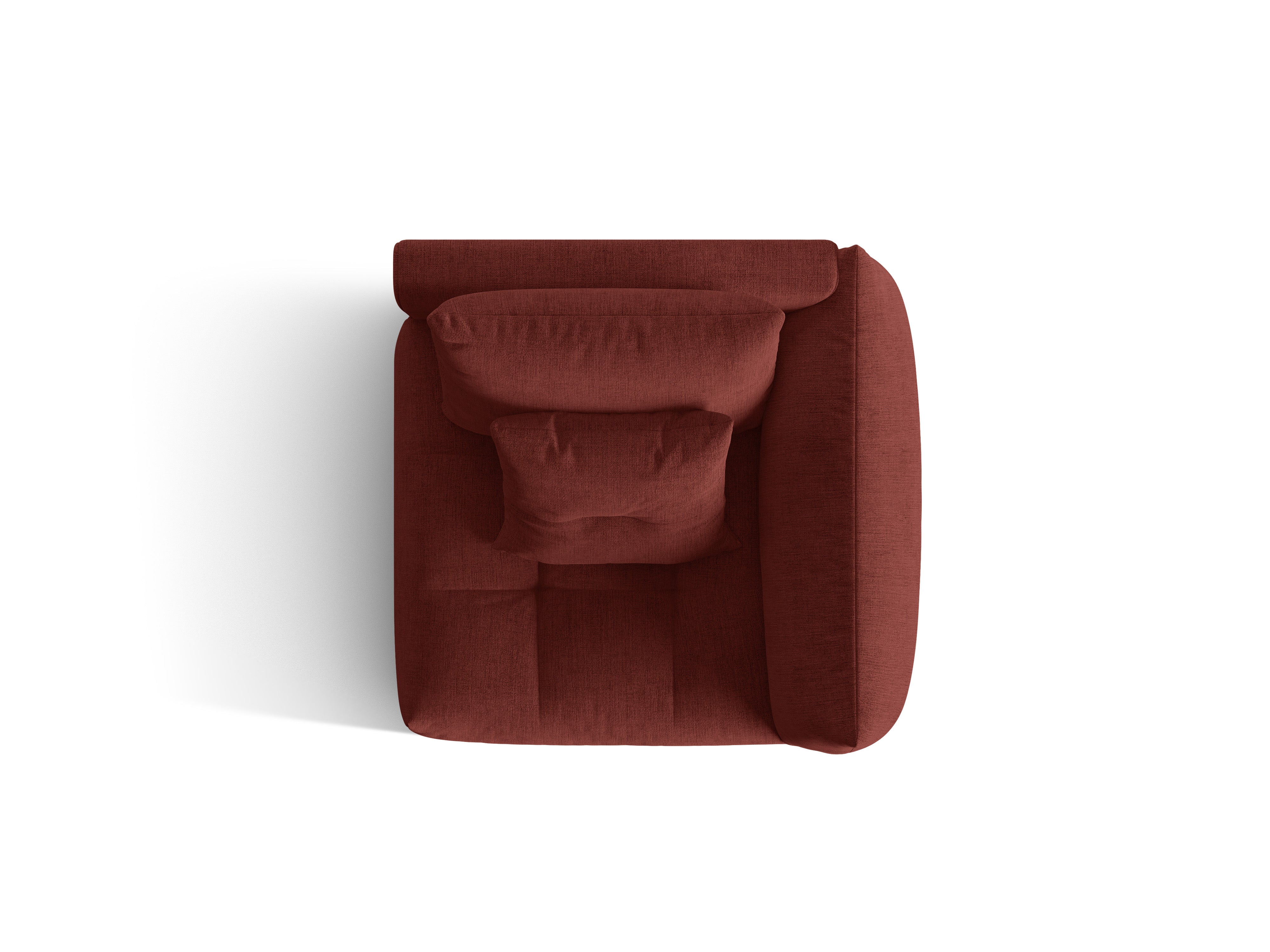 BLOOM modular sofa - right-side element red chenille