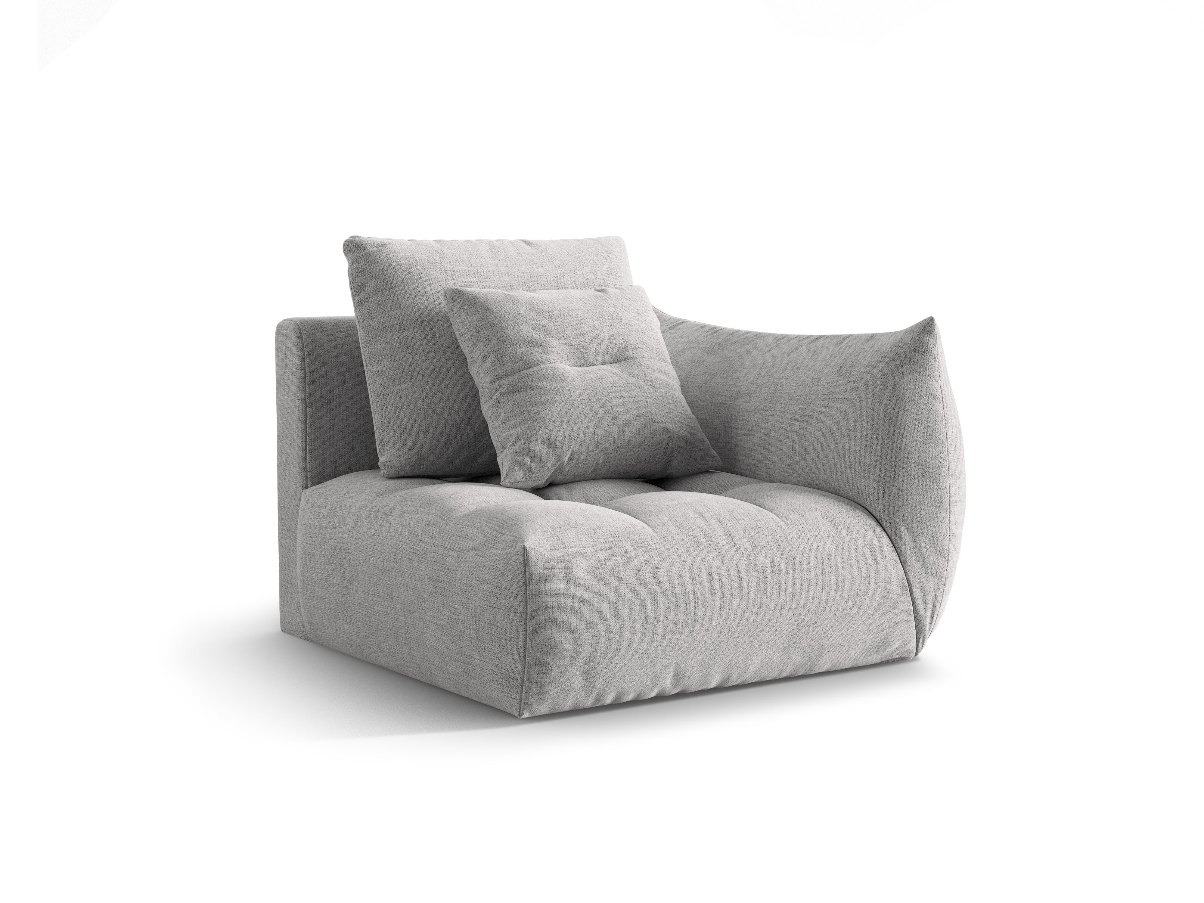 BLOOM modular sofa - right-side element silver chenille