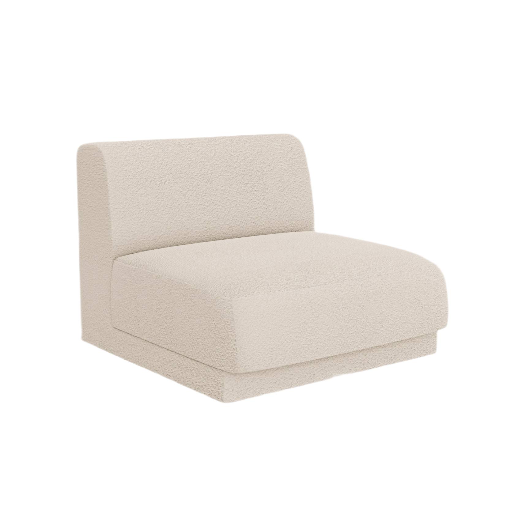 Fauteuil / module MILEY beige boucle