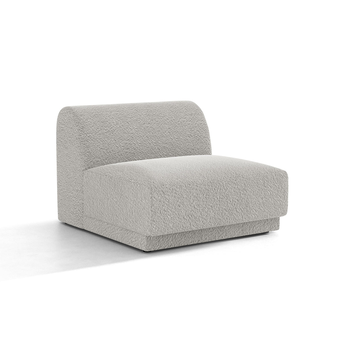 Fotel / moduł MILEY jasnoszary boucle – Micadoni