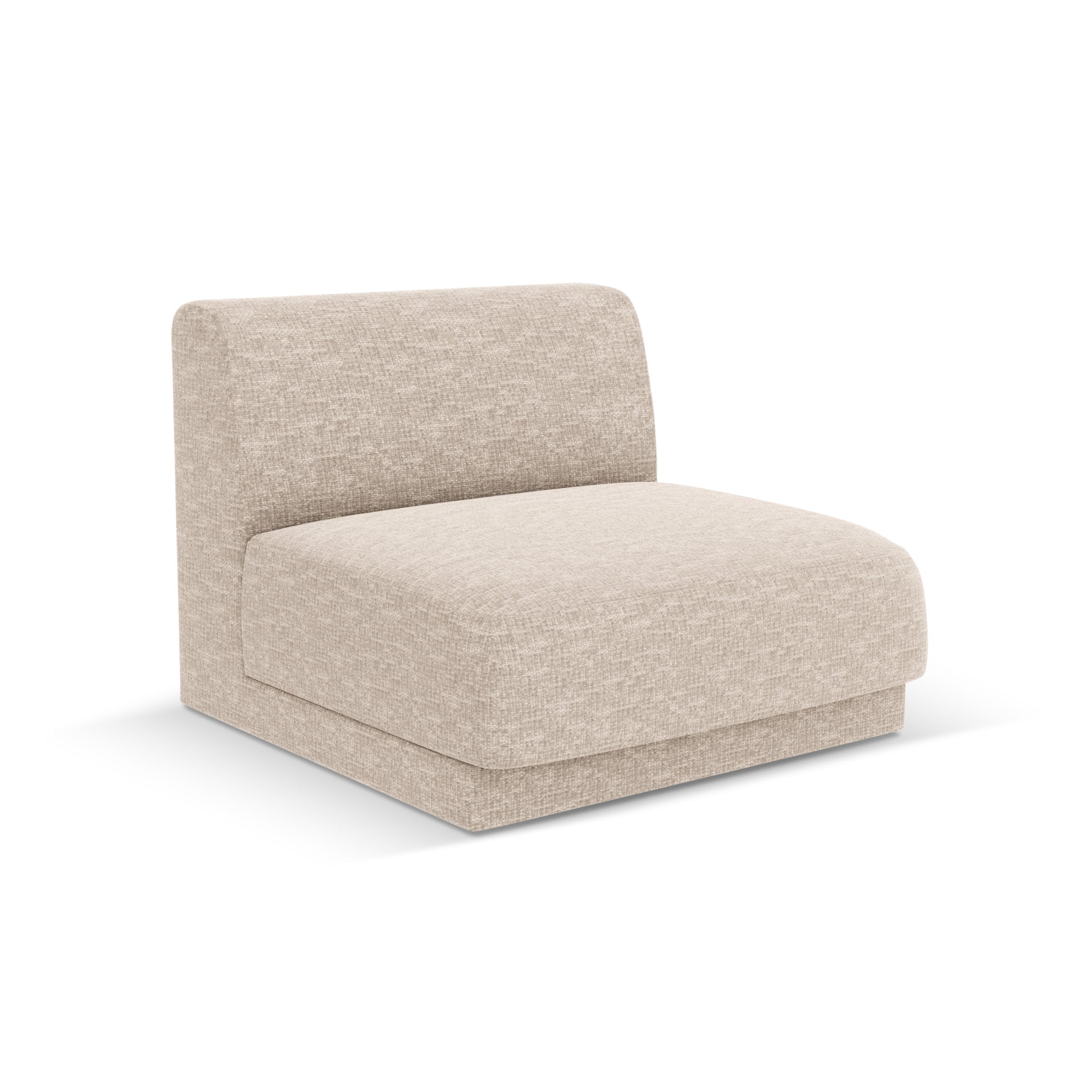 Armchair / module MILEY beige silky chenille