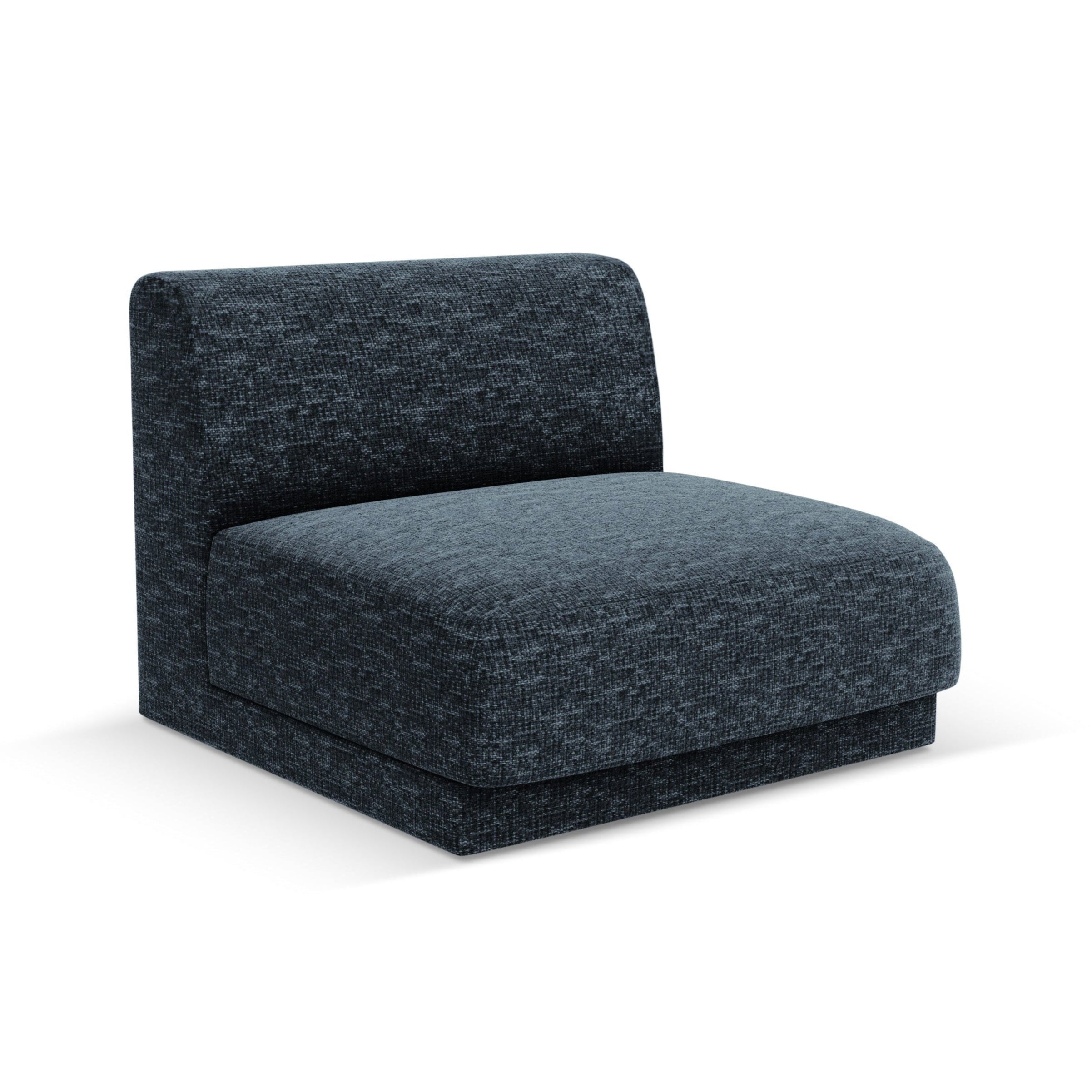 Fauteuil / module MILEY koninklijk blauw chenille zijdeachtig